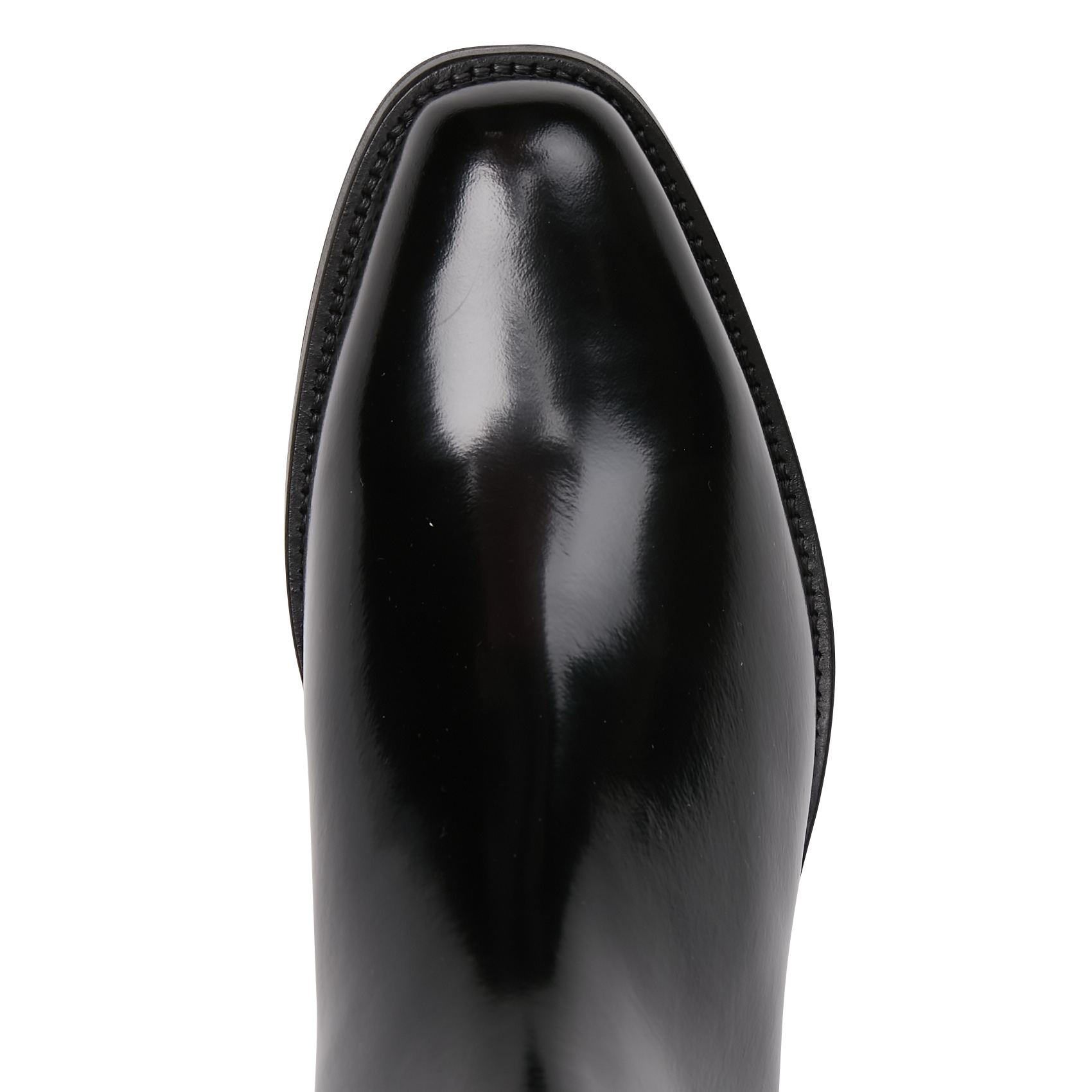 Bottines Chelsea en cuir vernis MAISON 123 Noir