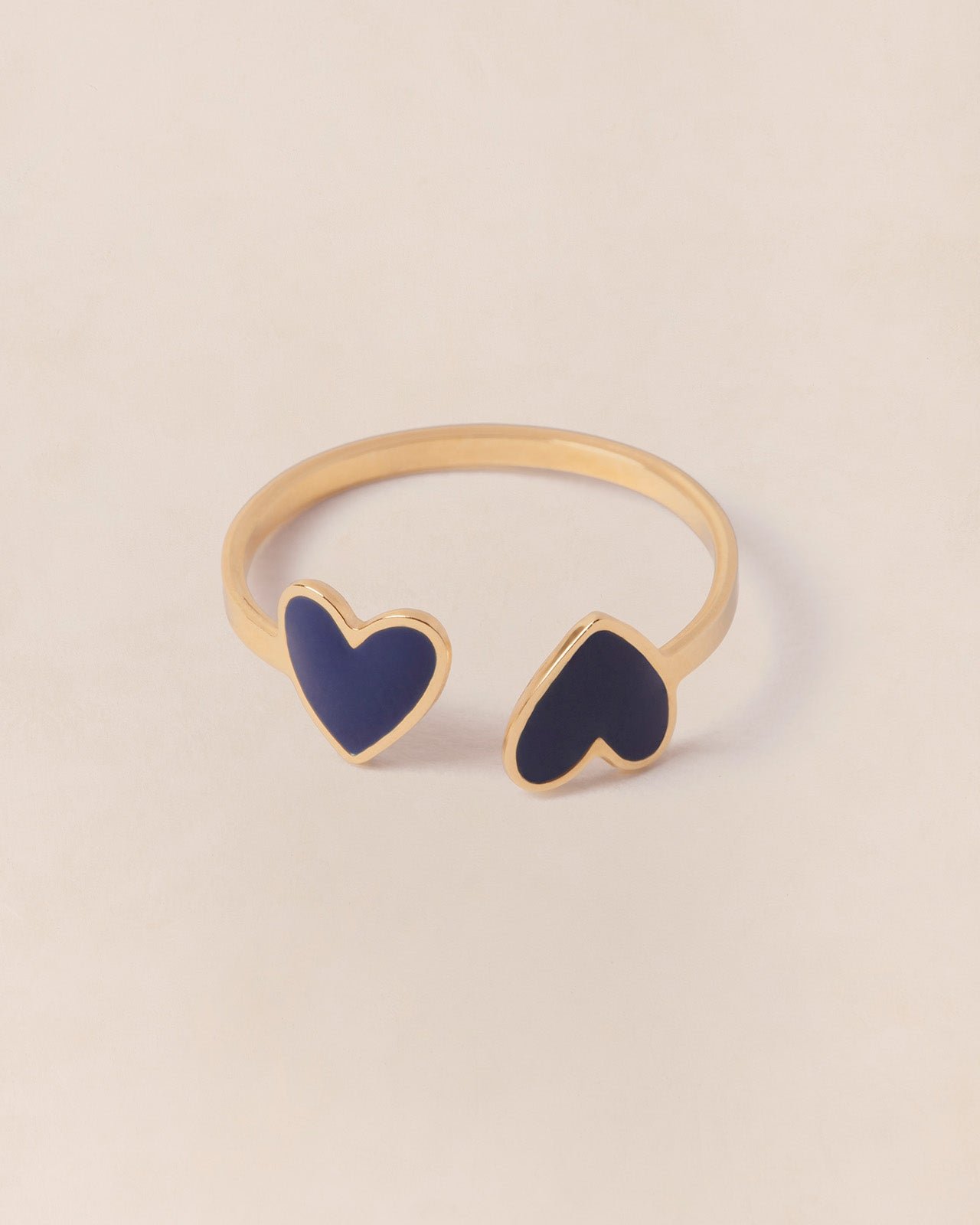 The ring with two colored hearts EMOI EMOI