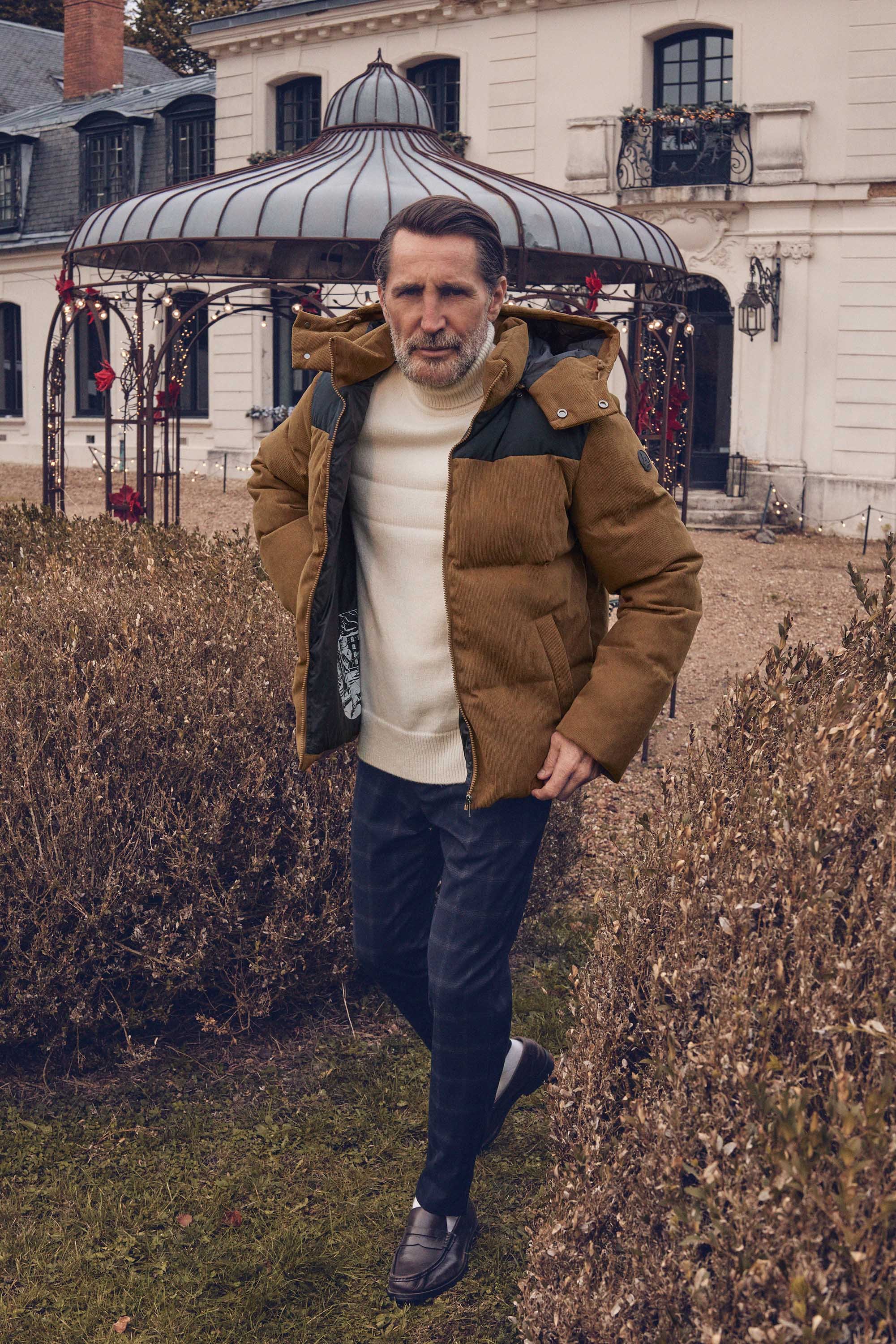 Marceau Bimat bi-material puffer jacket JOTT Brown