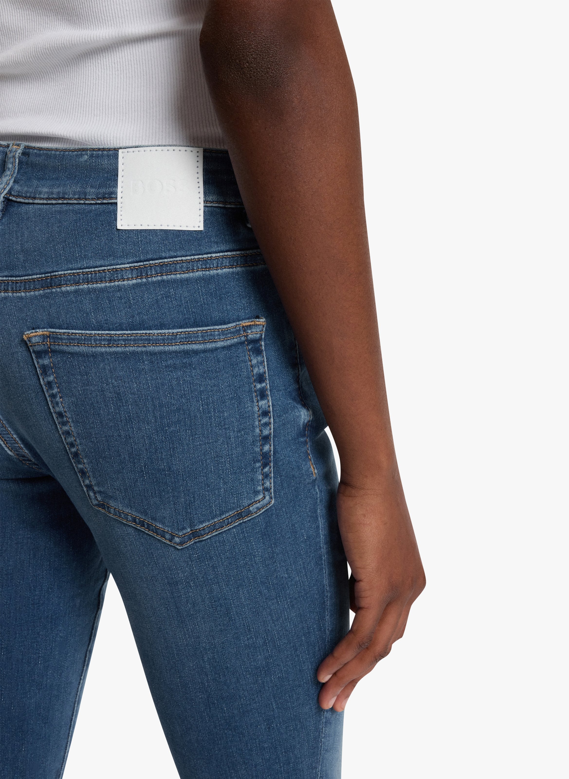 Jean slim en coton mélangé BOSS Bleu