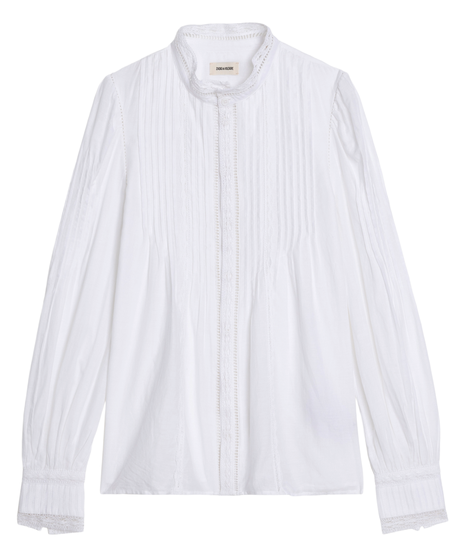Blouse col rond en coton ZADIG&VOLTAIRE Blanc