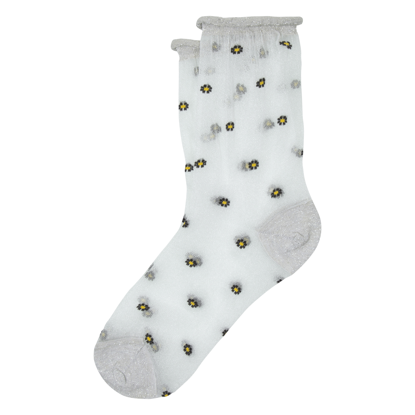 Printed tulle socks ANT45 White
