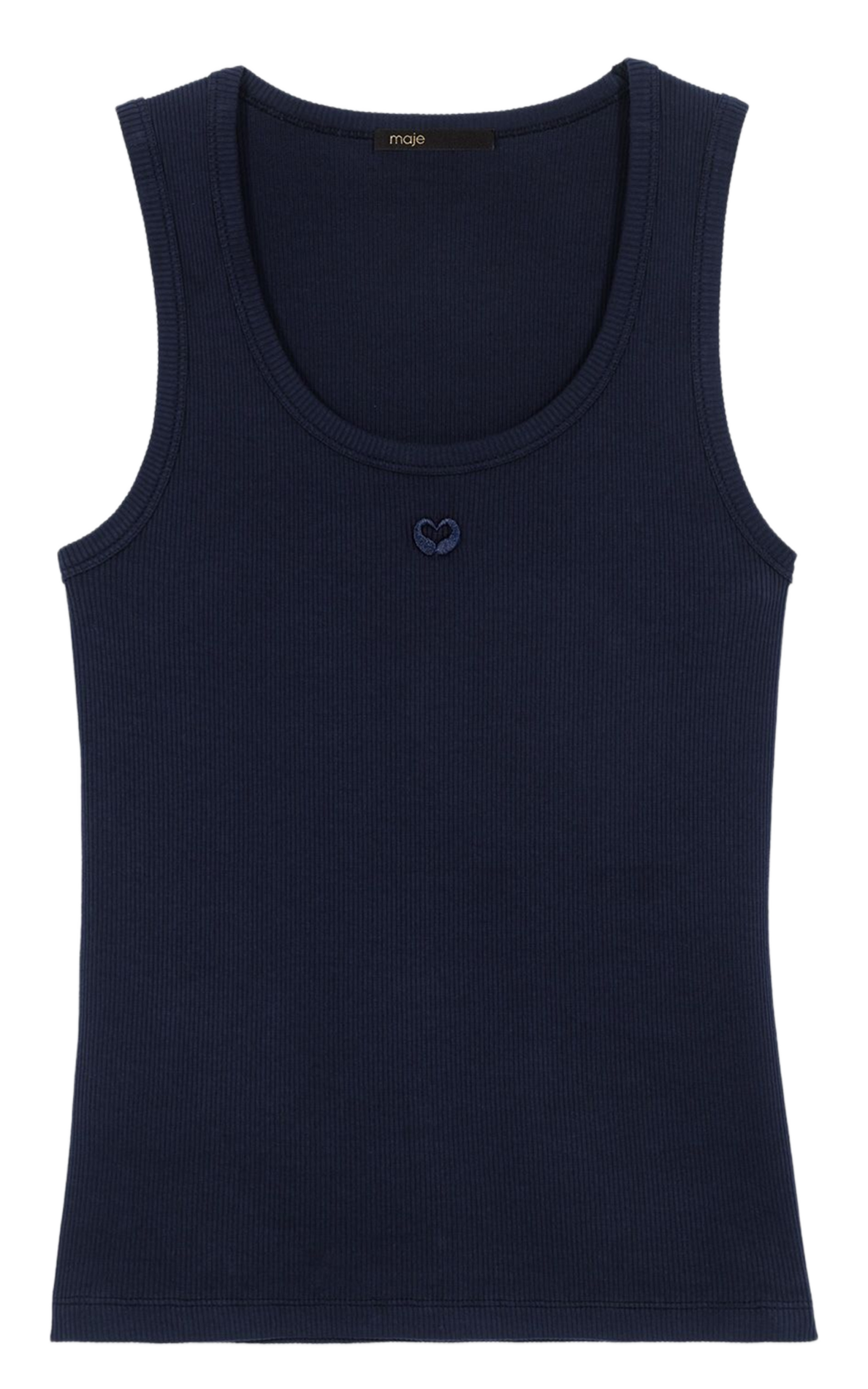 Singlet met ronde hals - katoenblend MAJE