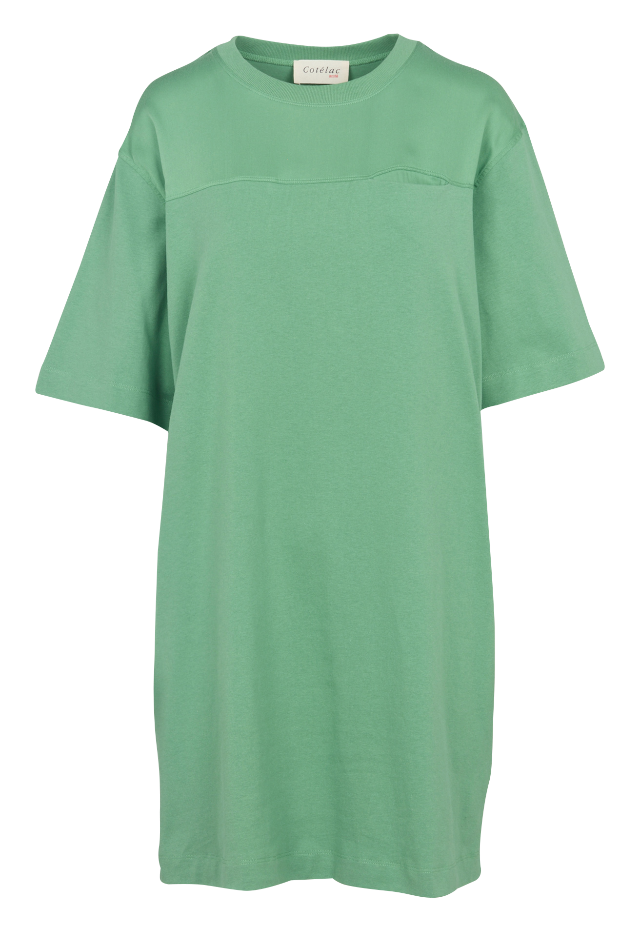Organic cotton dress with broderie anglaise ACOTE Green