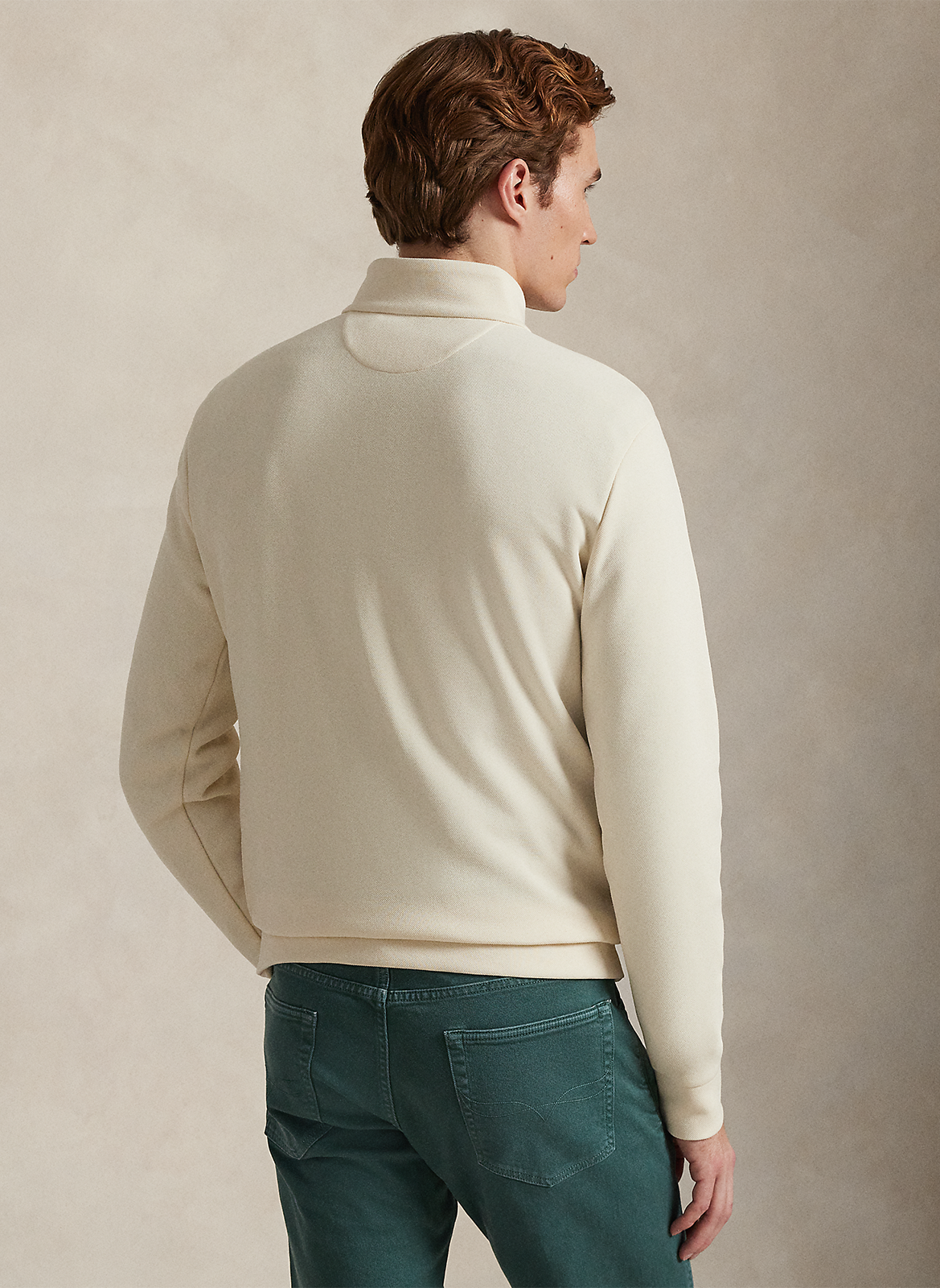 Straight high-neck cotton-blend sweater POLO RALPH LAUREN White