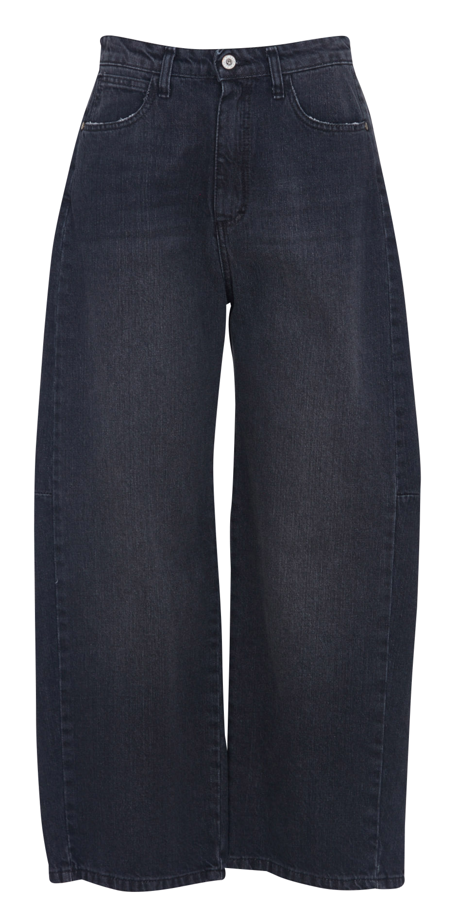 Jean large taille haute en coton PLEASE Noir