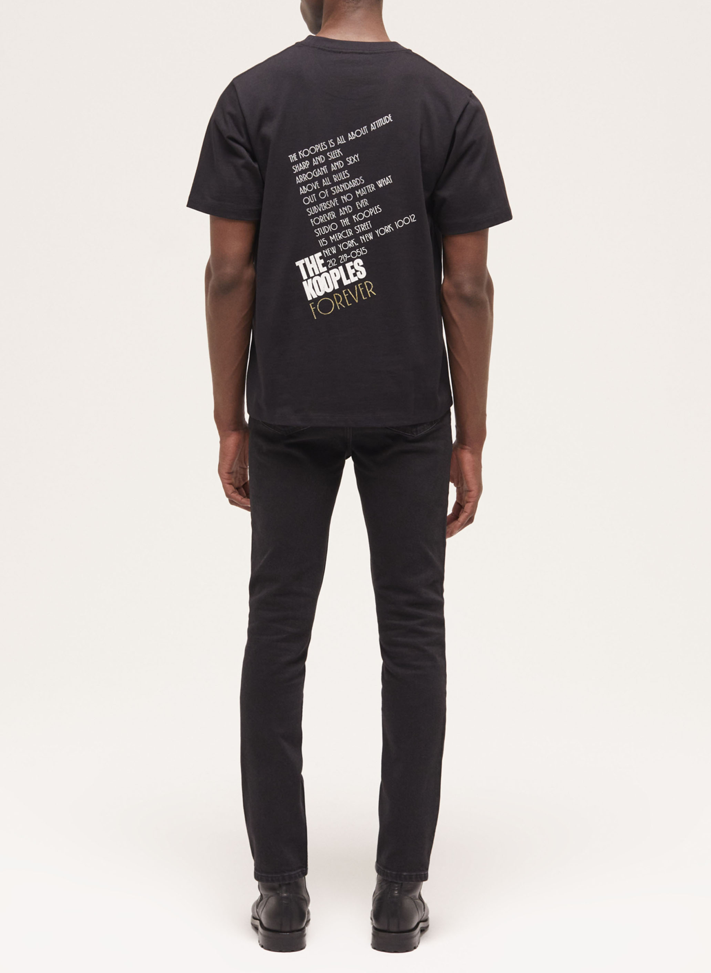 Tee-shirt en coton imprimé THE KOOPLES Noir
