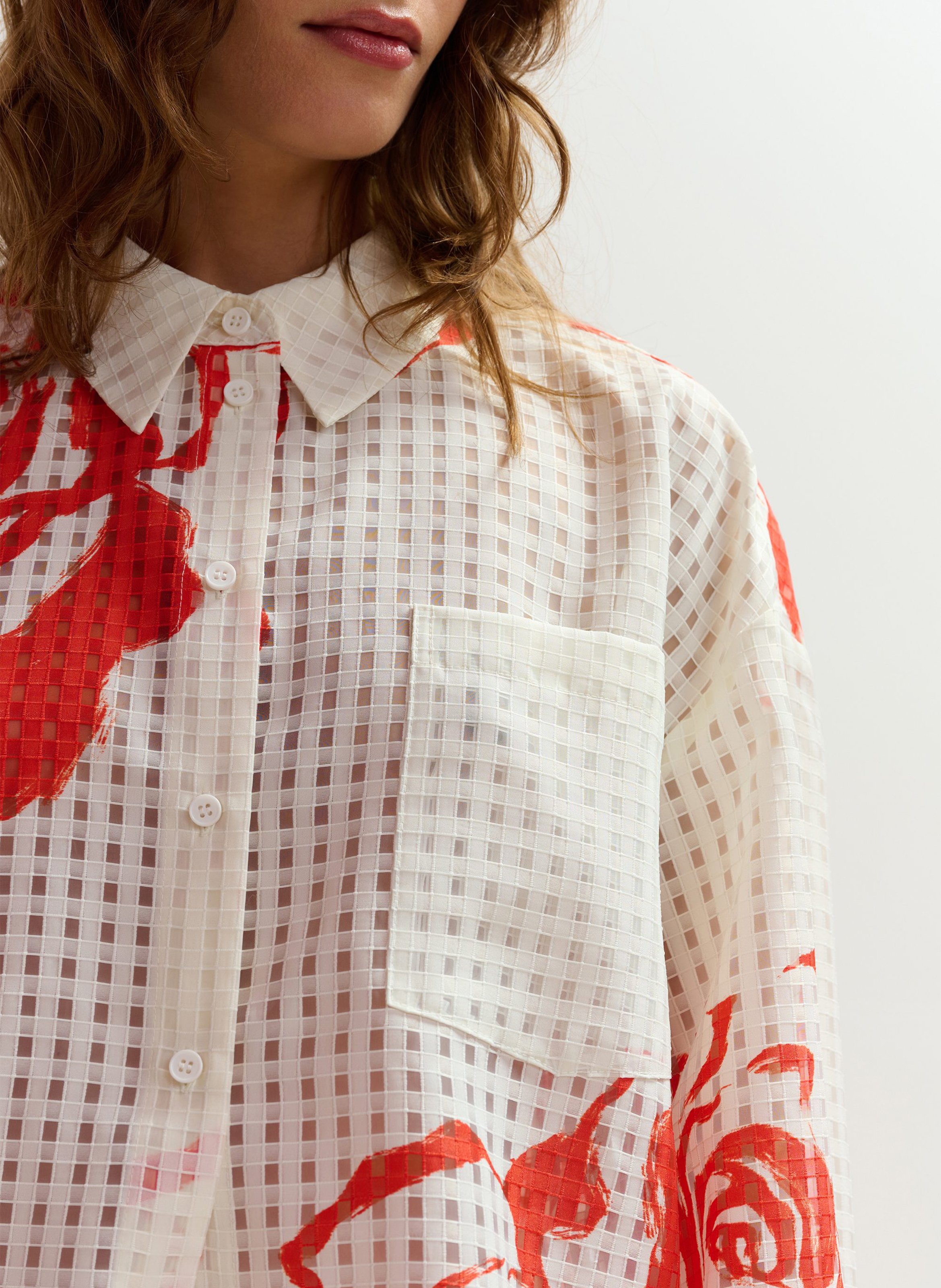 Chemise col classique imprimée ESSENTIEL ANTWERP White