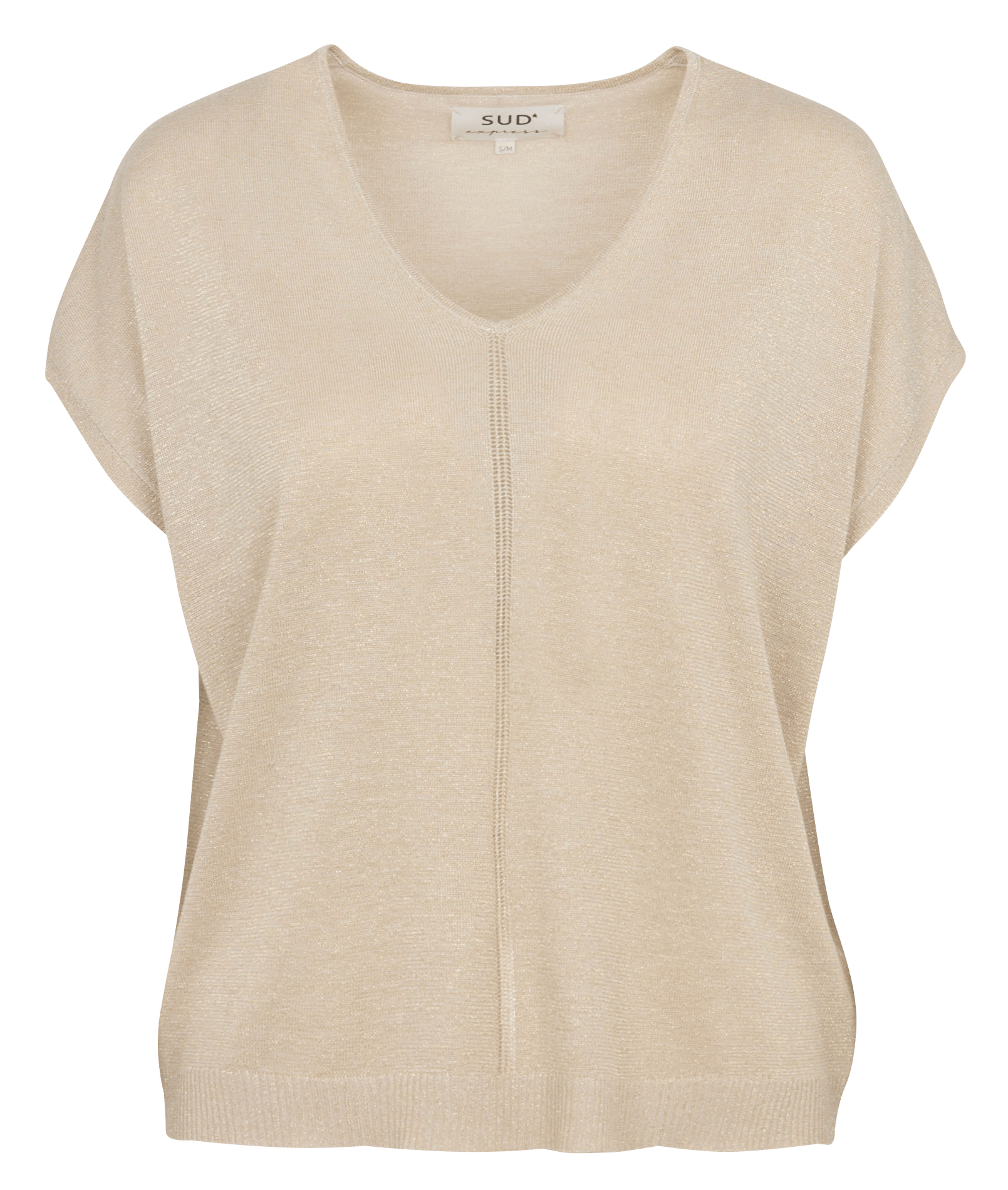 Ruime V-hals trui met pailletten SUD EXPRESS