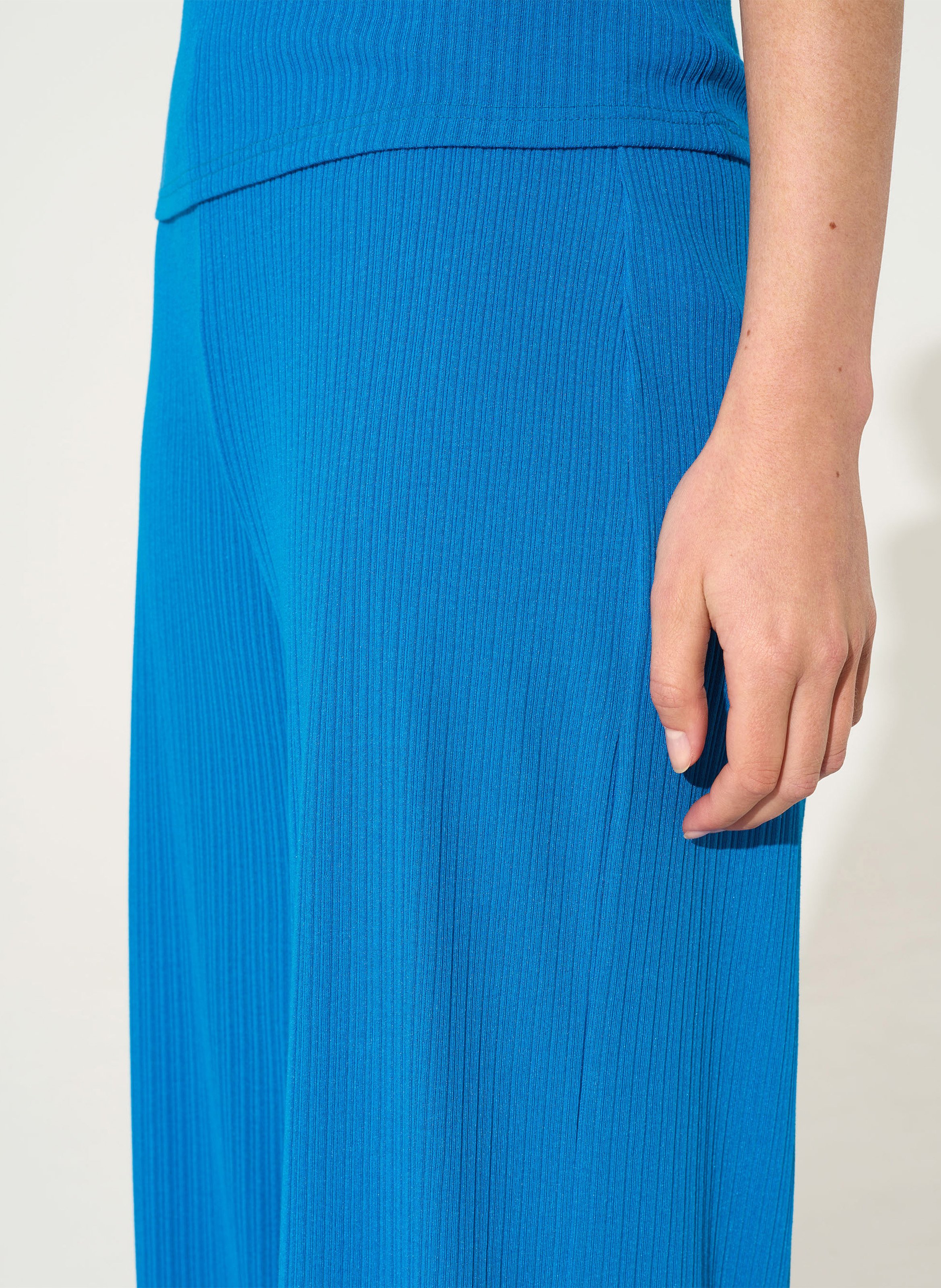 Pantalon large élastiqué uni  COTELAC ACOTE Bleu