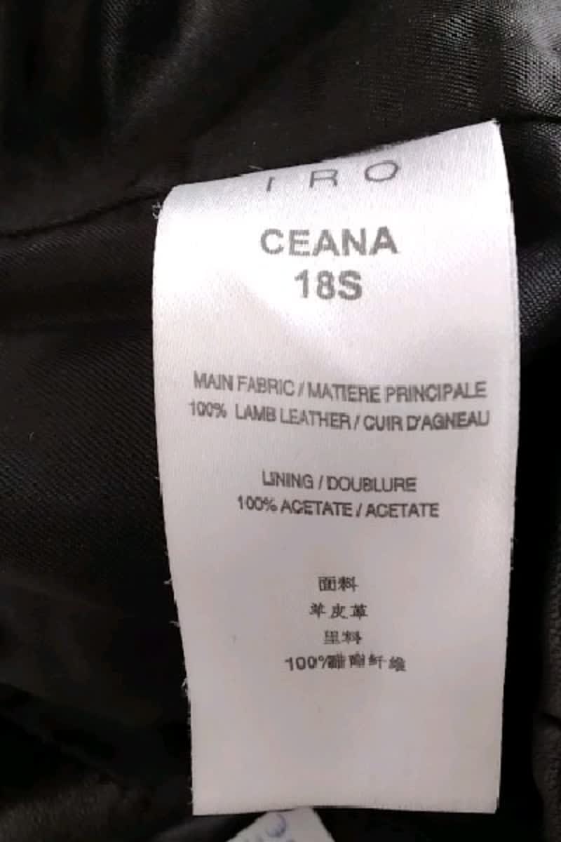 Pantalon droit IRO - Seconde Main Noir