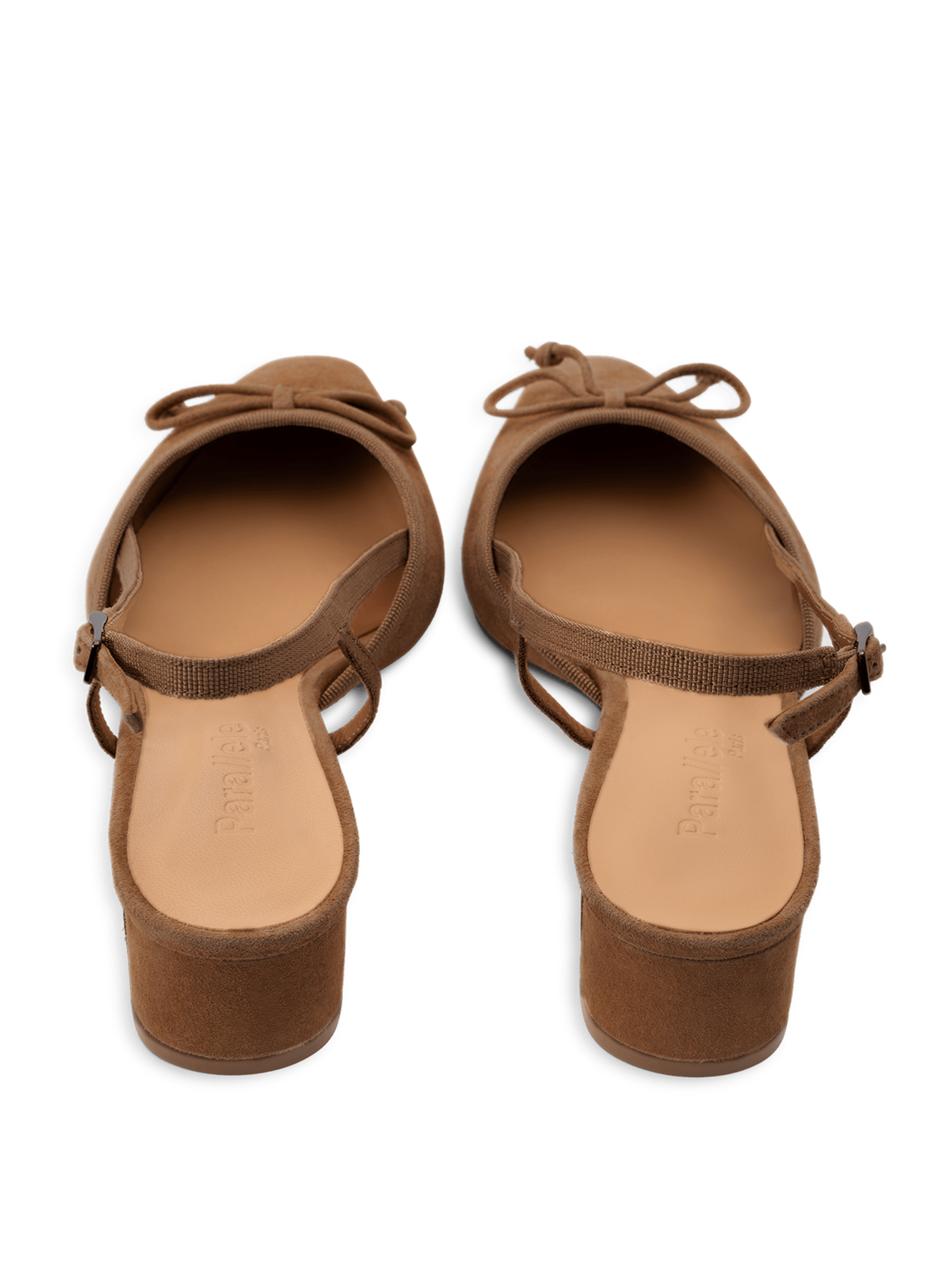 Slingback en cuir velours datte PARALLELE PARIS Marron
