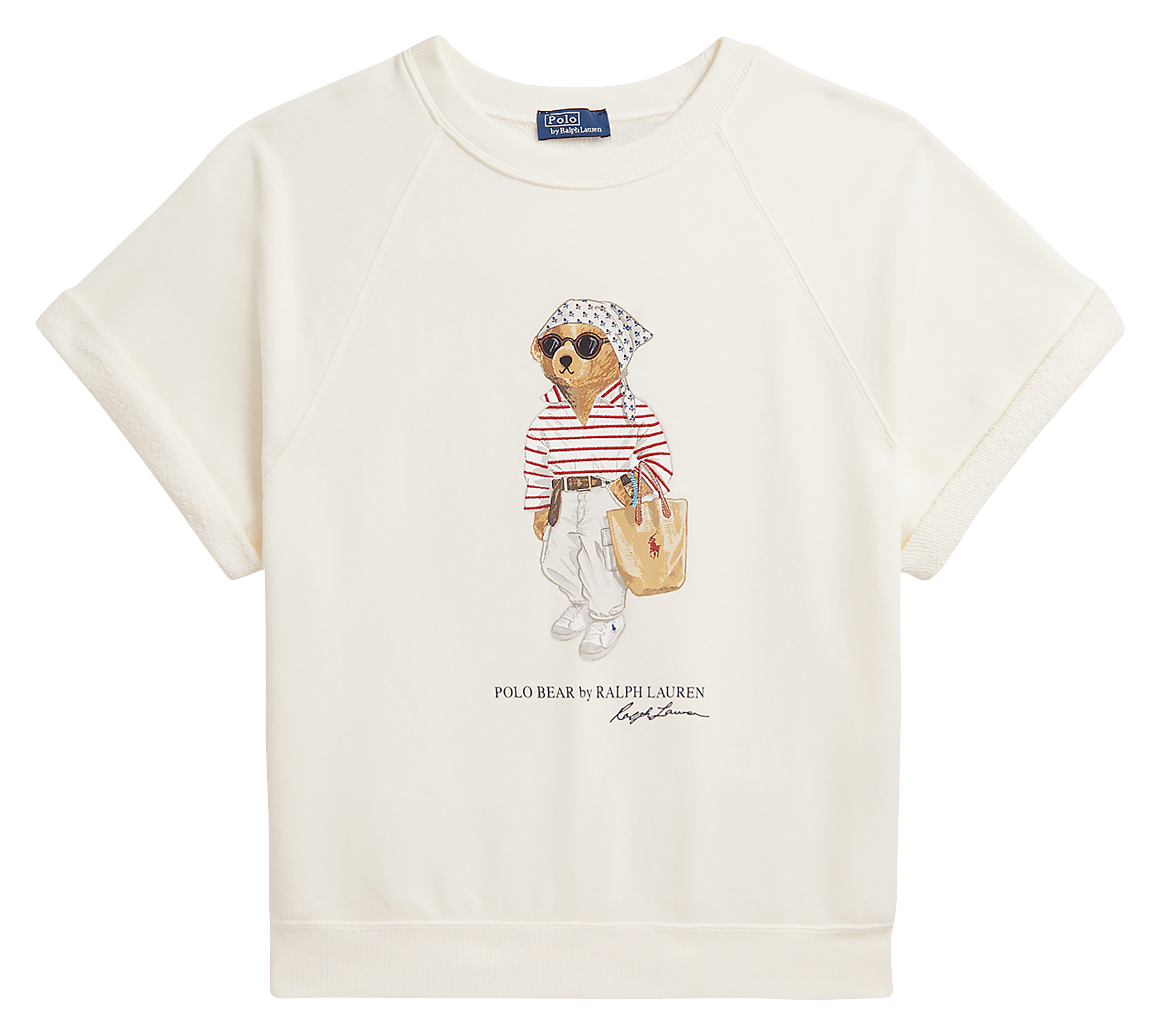 Tee-shirt droit col rond sérigraphié POLO RALPH LAUREN Blanc