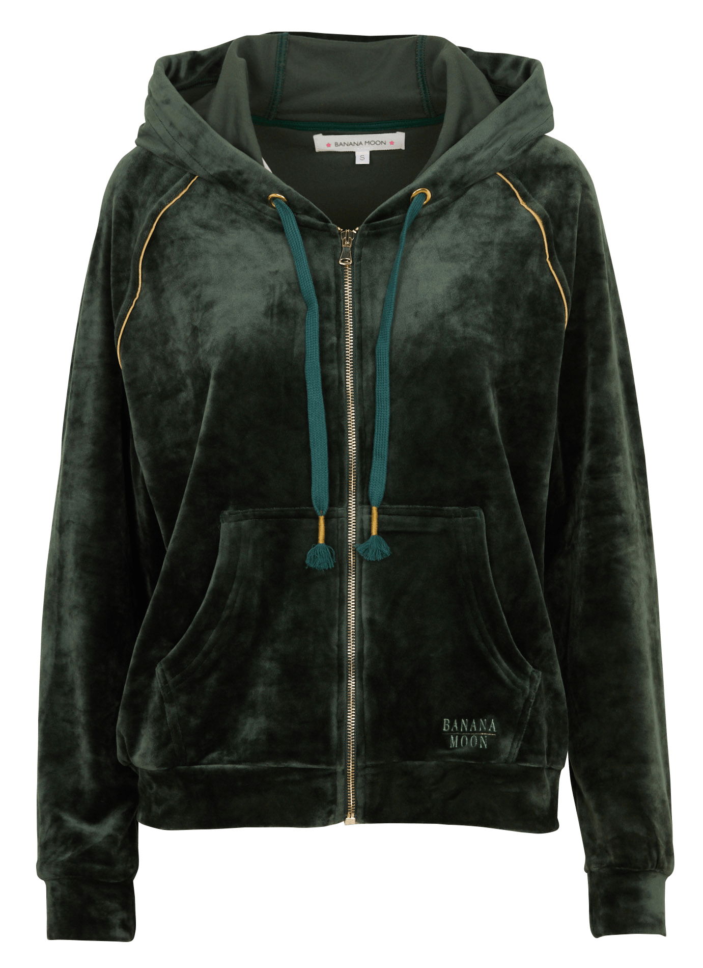 Fluwelen vest met ronde hals BANANA MOON Kaki