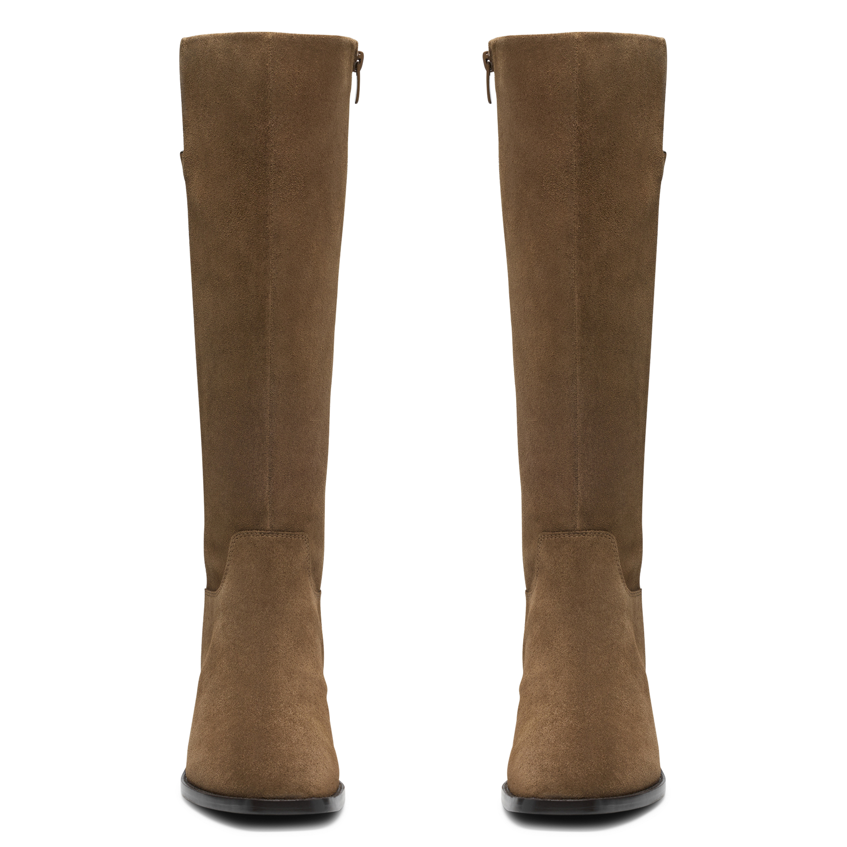 Bottes à bout carré en cuir CLARKS Marron