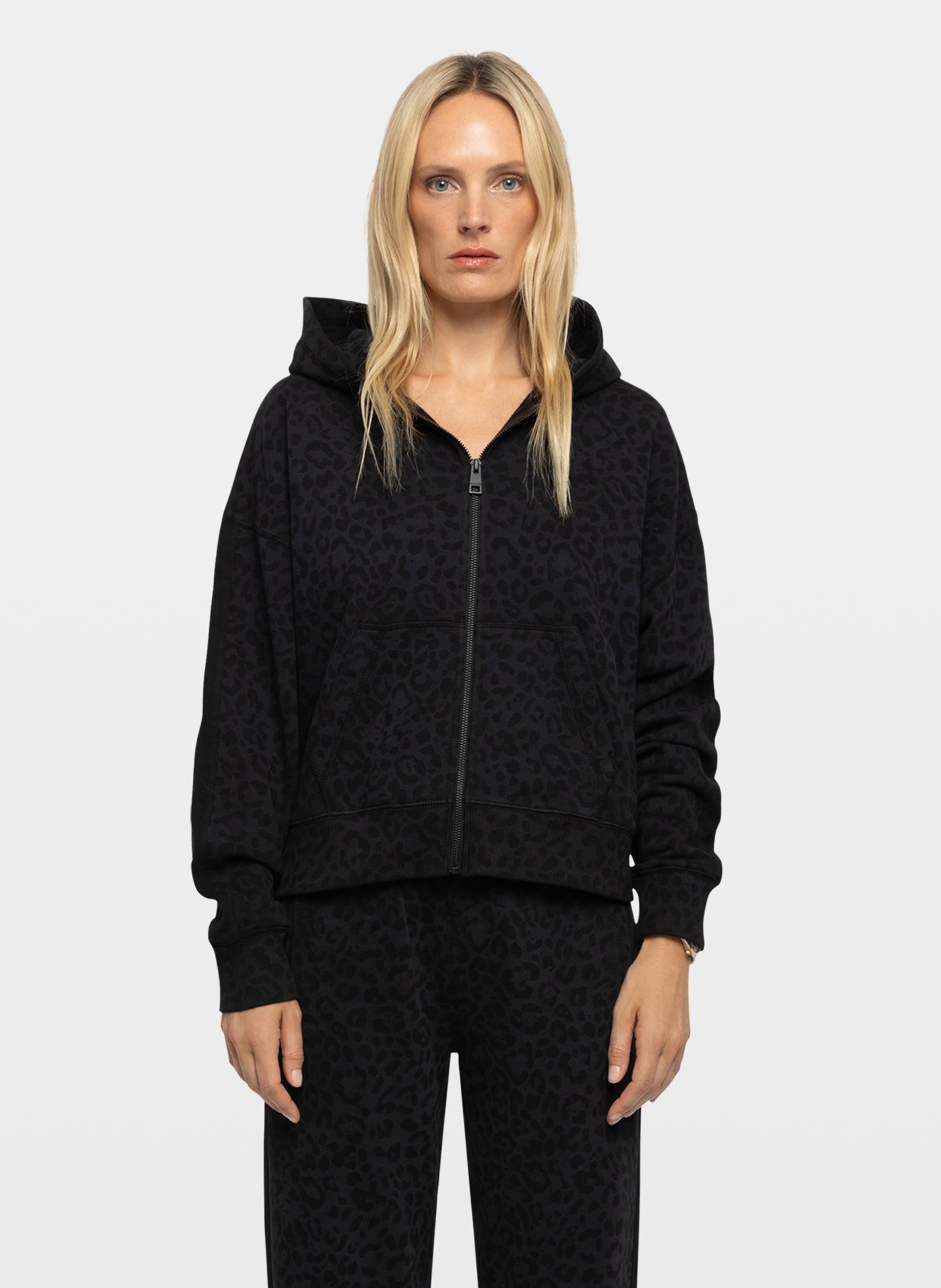 Leopard-Print Kapuzen-Sweatshirt ZADIG&VOLTAIRE Grau