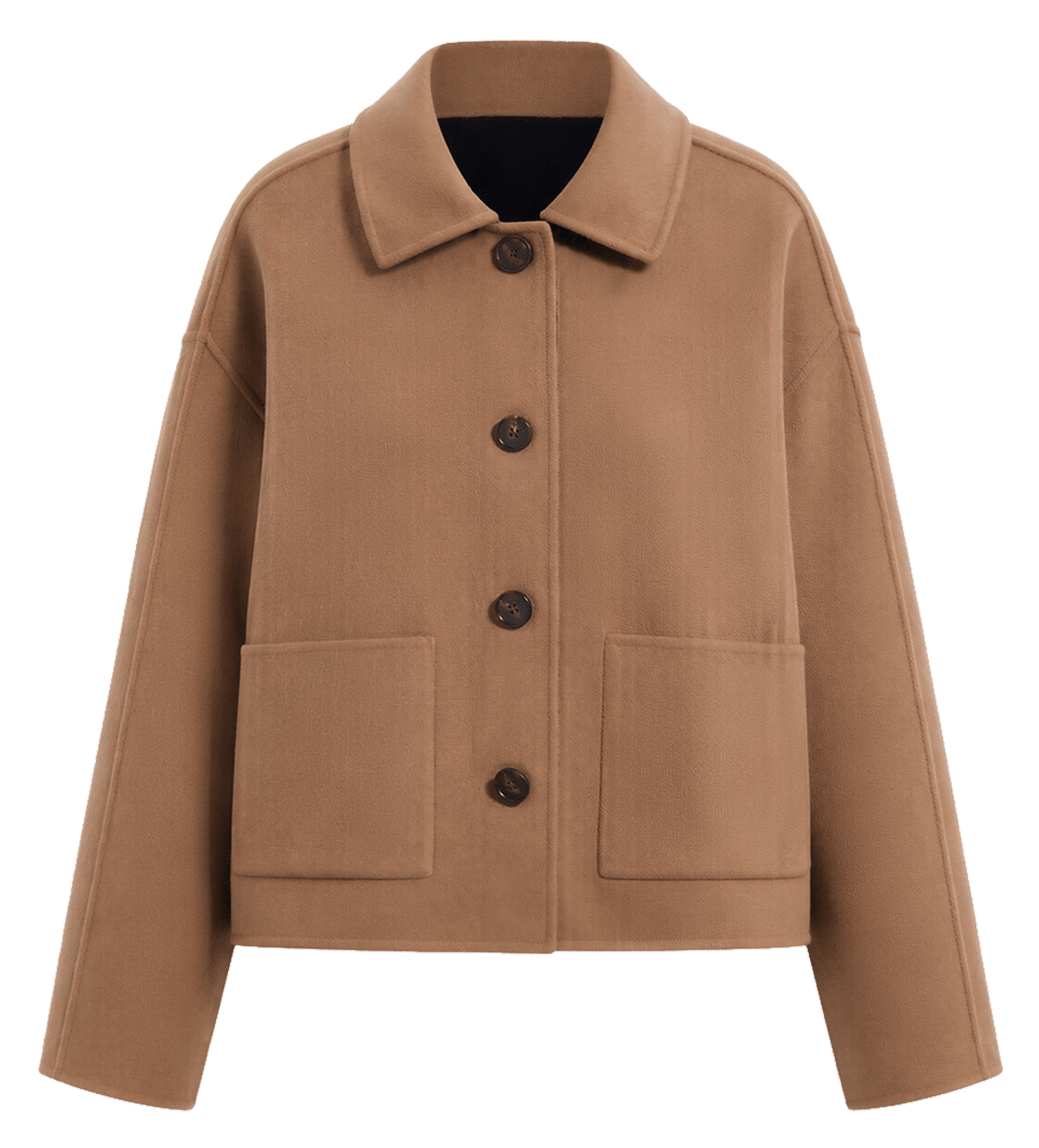 Veste réversible col classique en laine PABLO Bleu