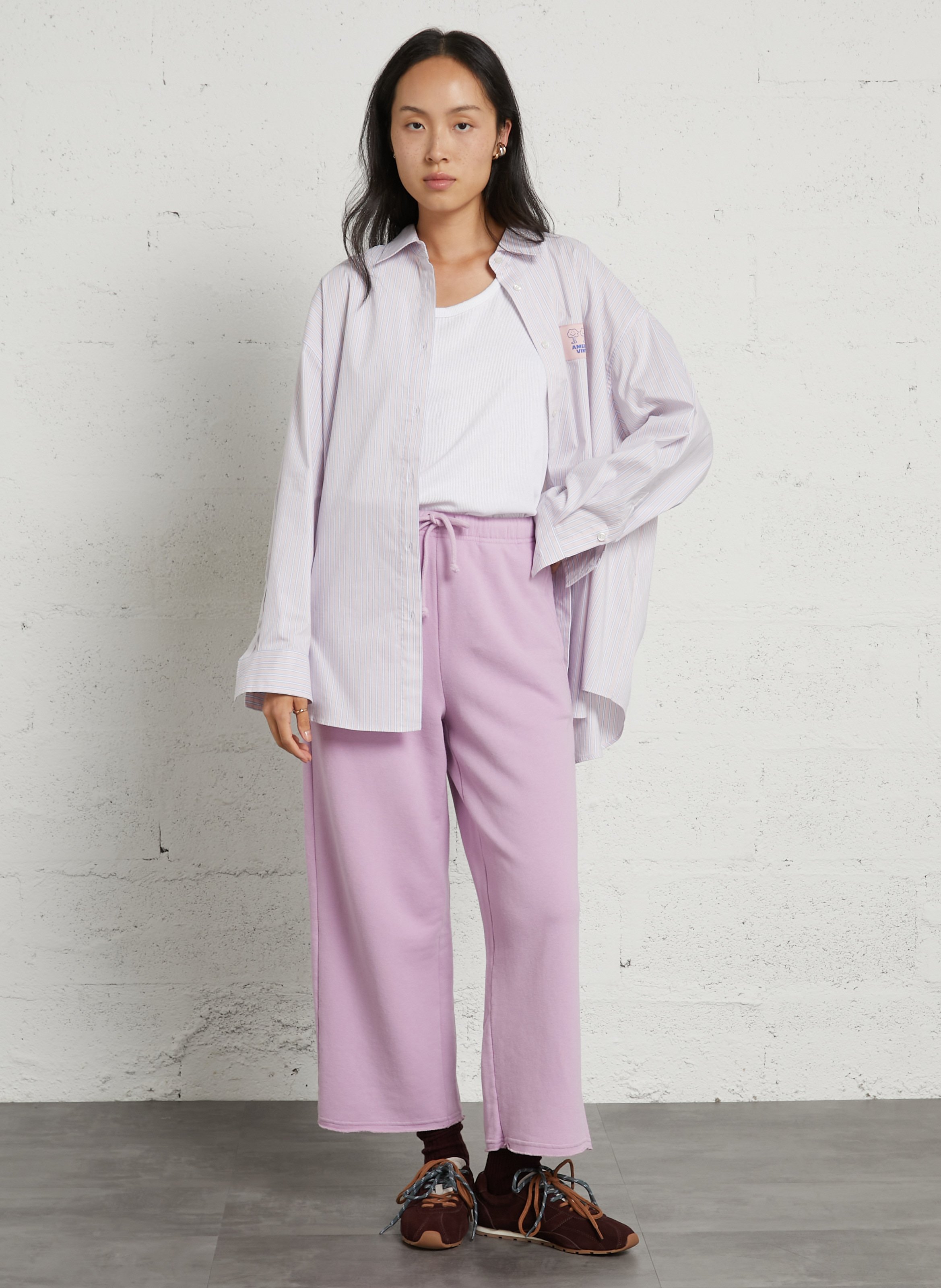 Loose-fit organic cotton shirt AMERICAN VINTAGE Pink
