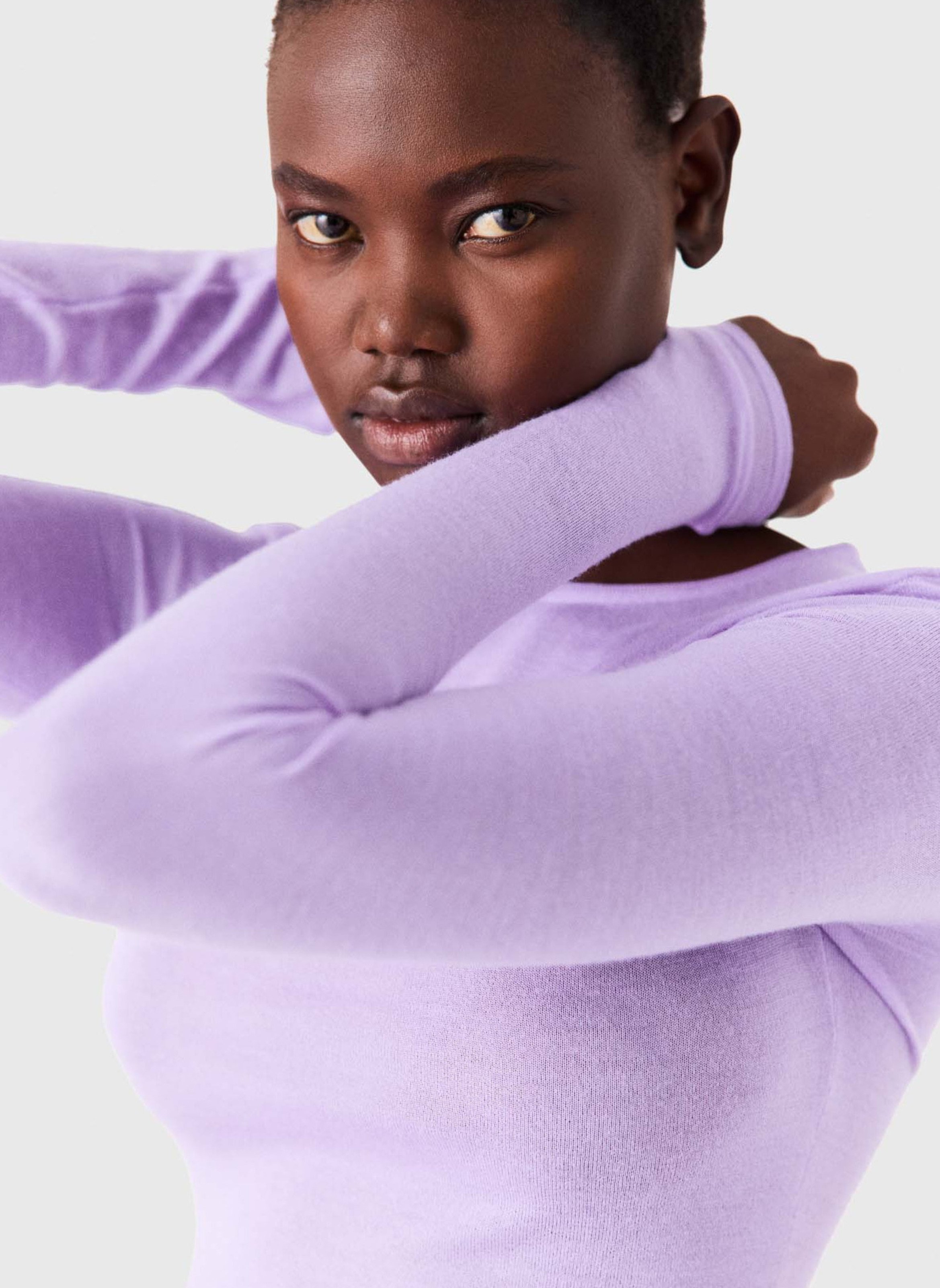 Pull en maille fine MAJE Violet
