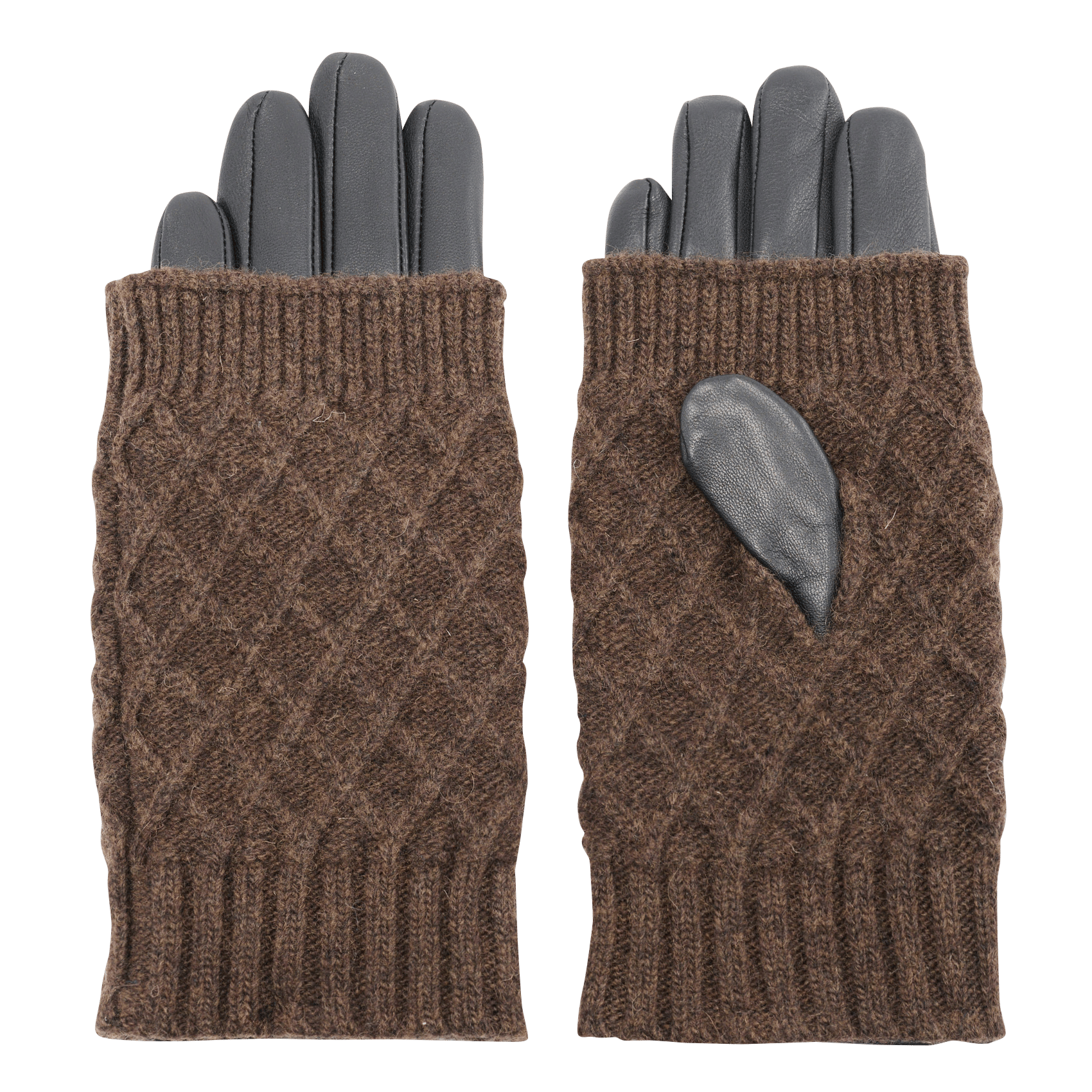 Lederhandschuhe mit Wolle MAISON 123