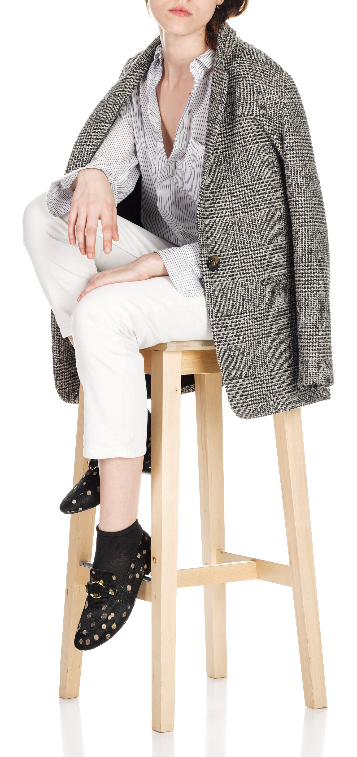 Jean cropped droit SWILDENS Beige