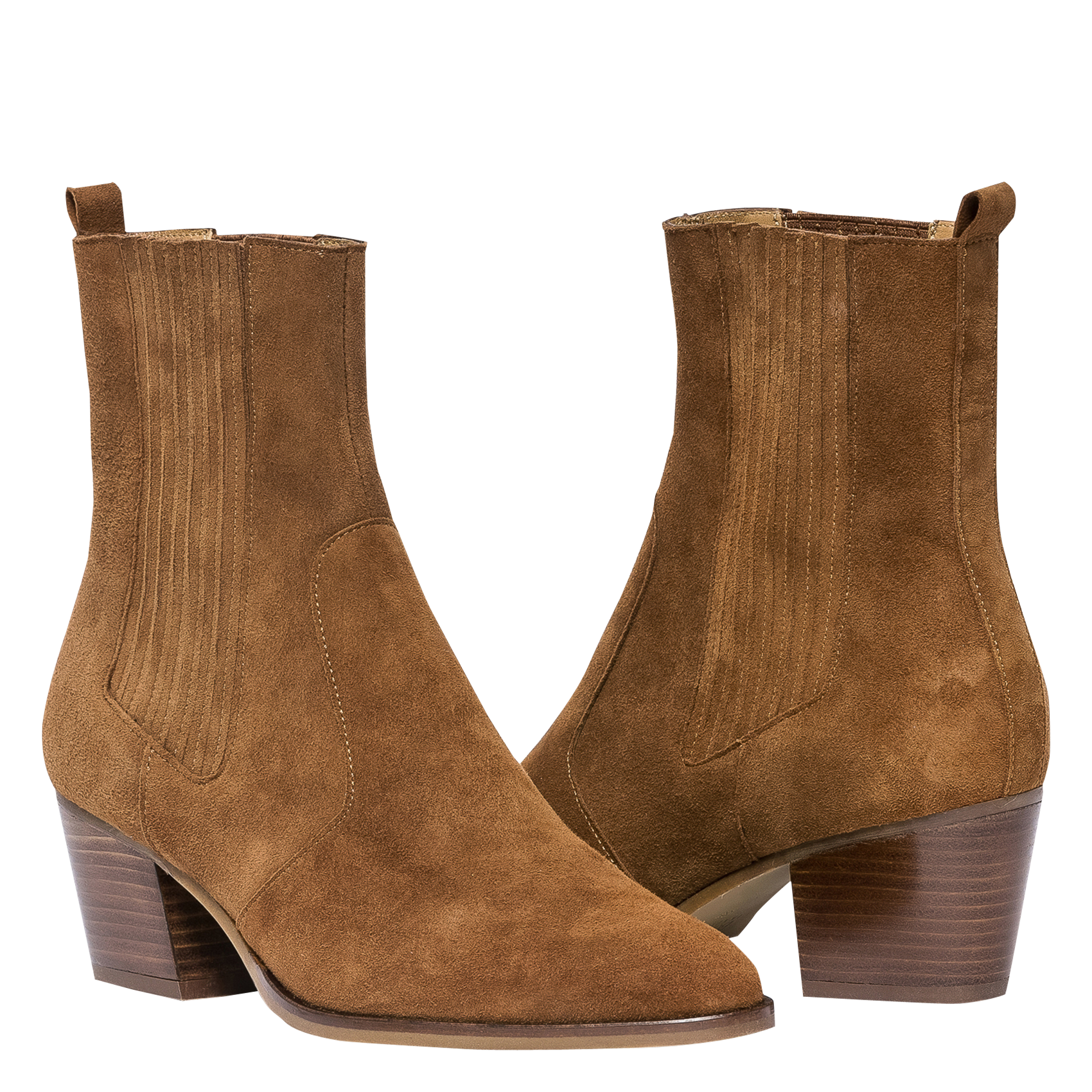 Bottines en cuir de chèvre  BOCAGE Marron