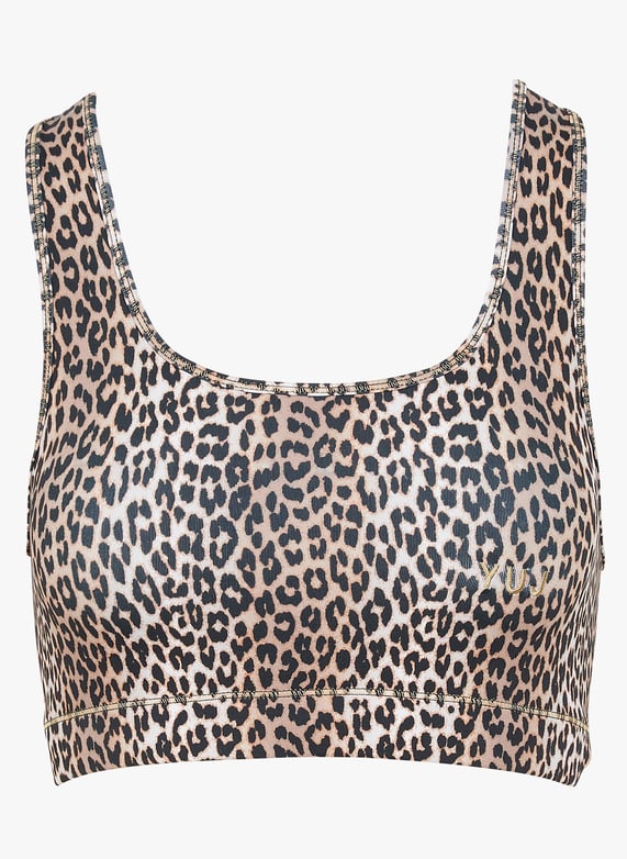 Brassière de sport imprimé Leowild Beige leopard Yuj yoga paris