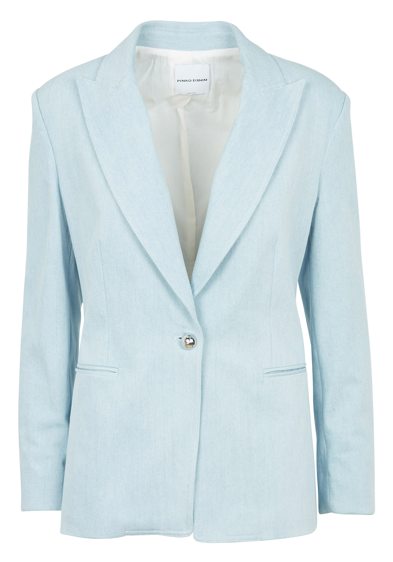 Cotton-blend denim blazer PINKO Blue