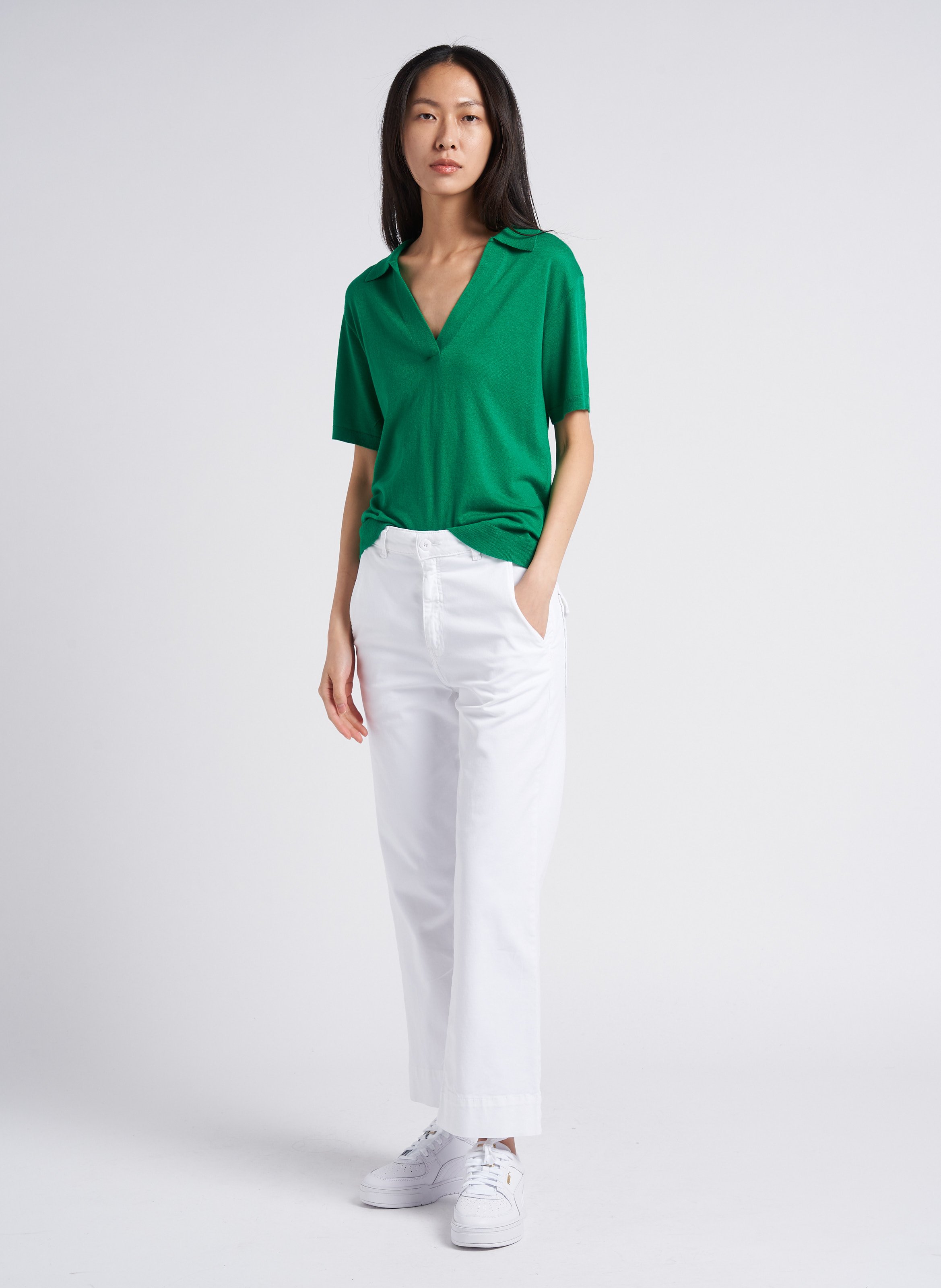 7/8-Taillenhose aus Baumwolle ACQUAVERDE Weiss