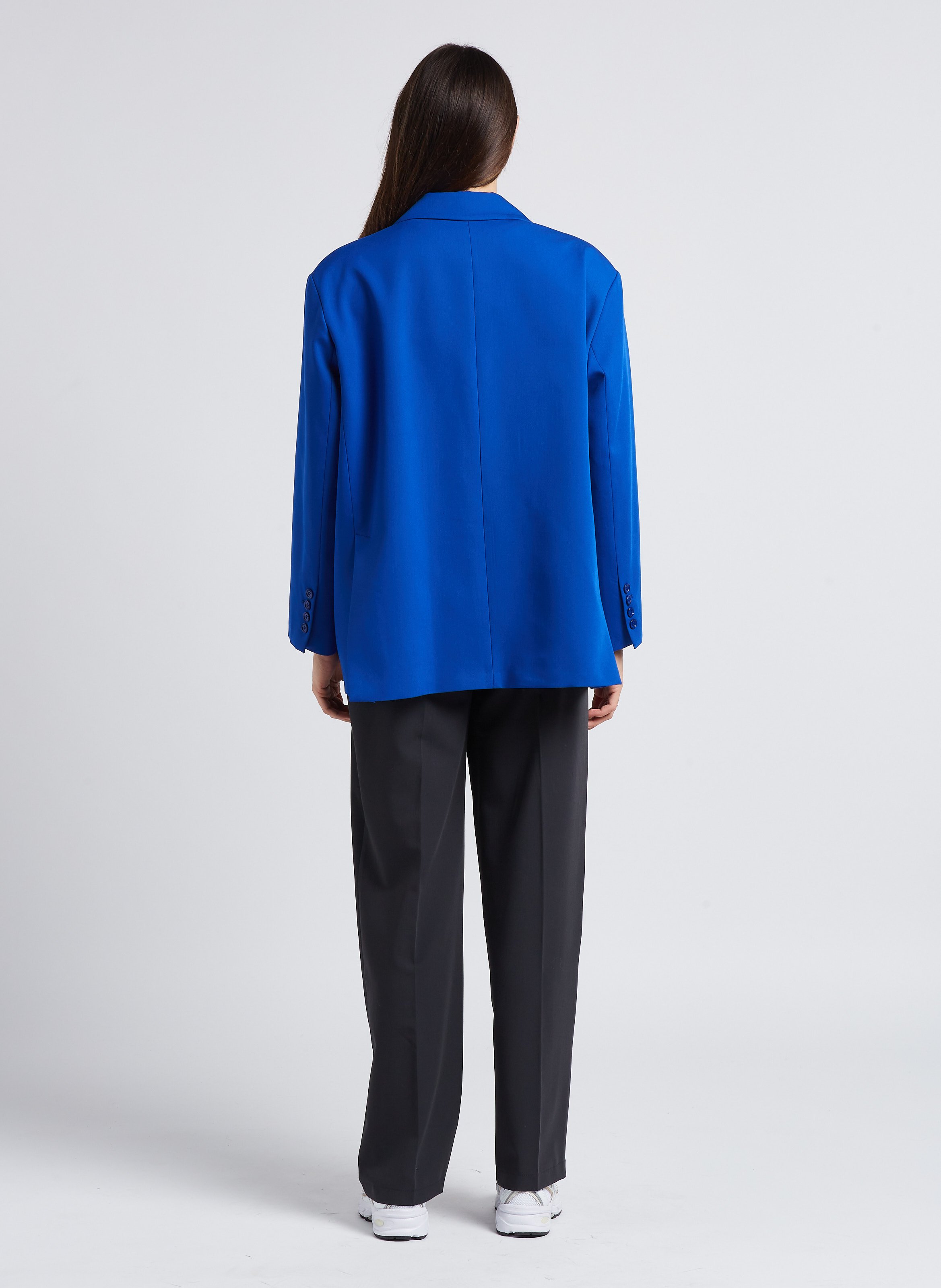 Oversized blazer with tailored collar and back slit IMPERIAL Blue