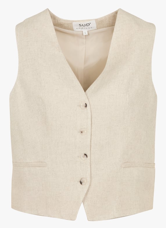 Gilet de costume sans manches Gastali Naturel Sud express Femme
