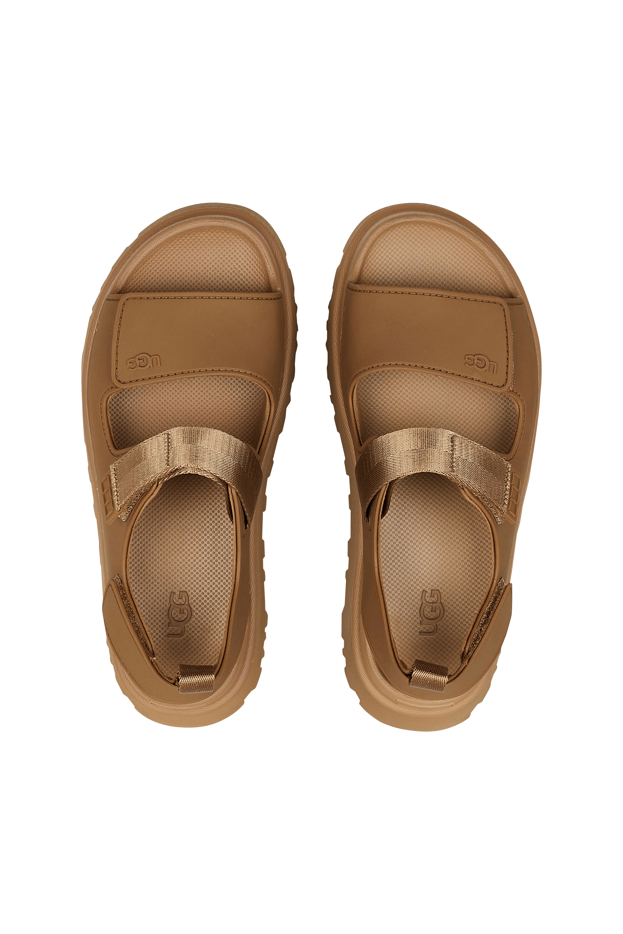 Sandales crantées à scratch  UGG Marron