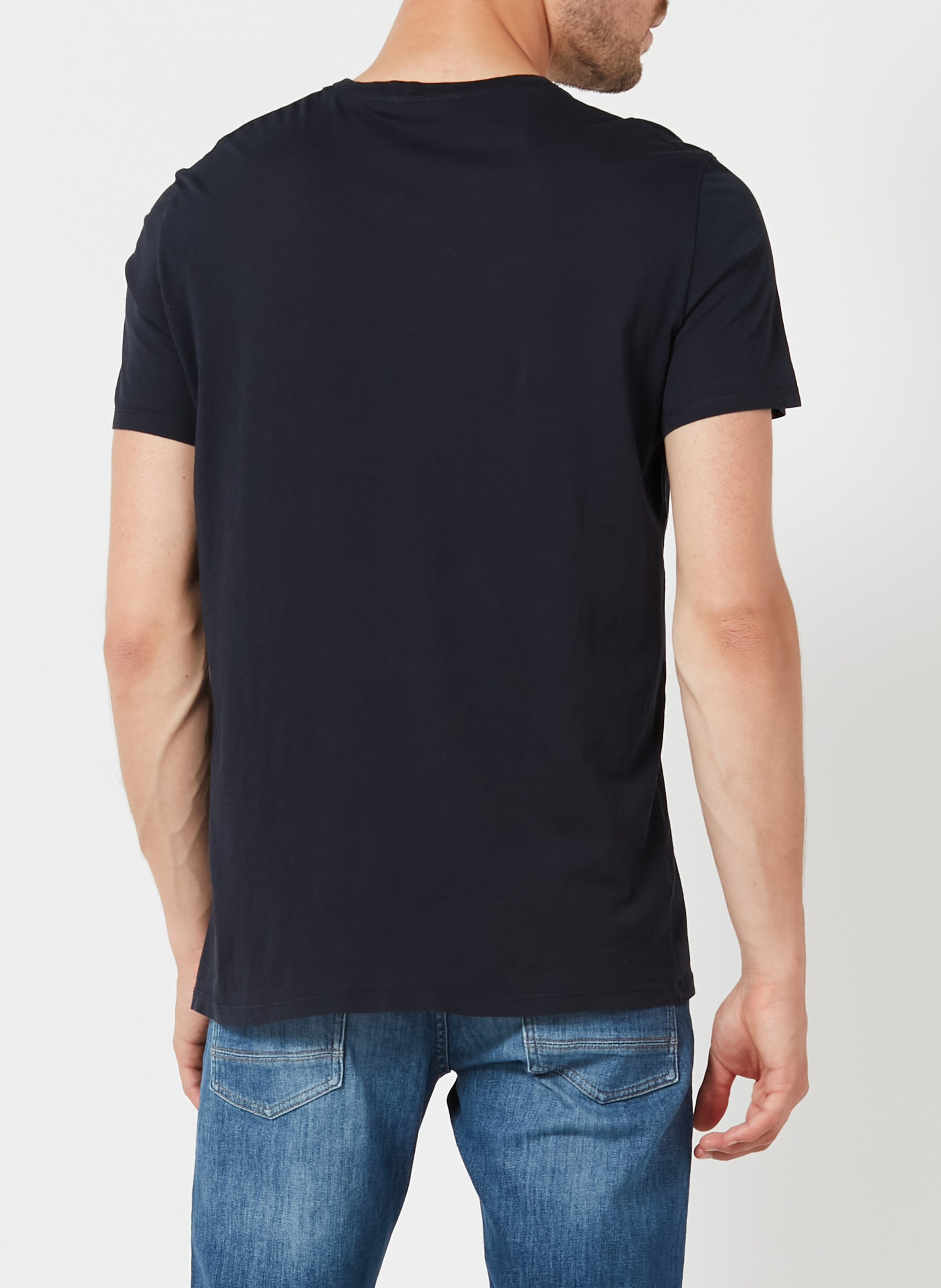 Tee-shirt col rond regular-fit en coton AMERICAN VINTAGE Bleu