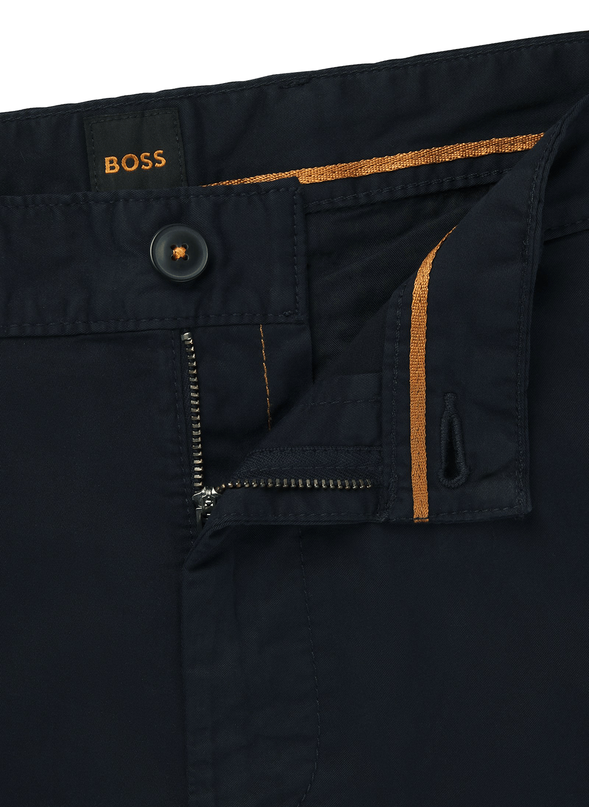 Short droit en coton mélangé BOSS Bleu