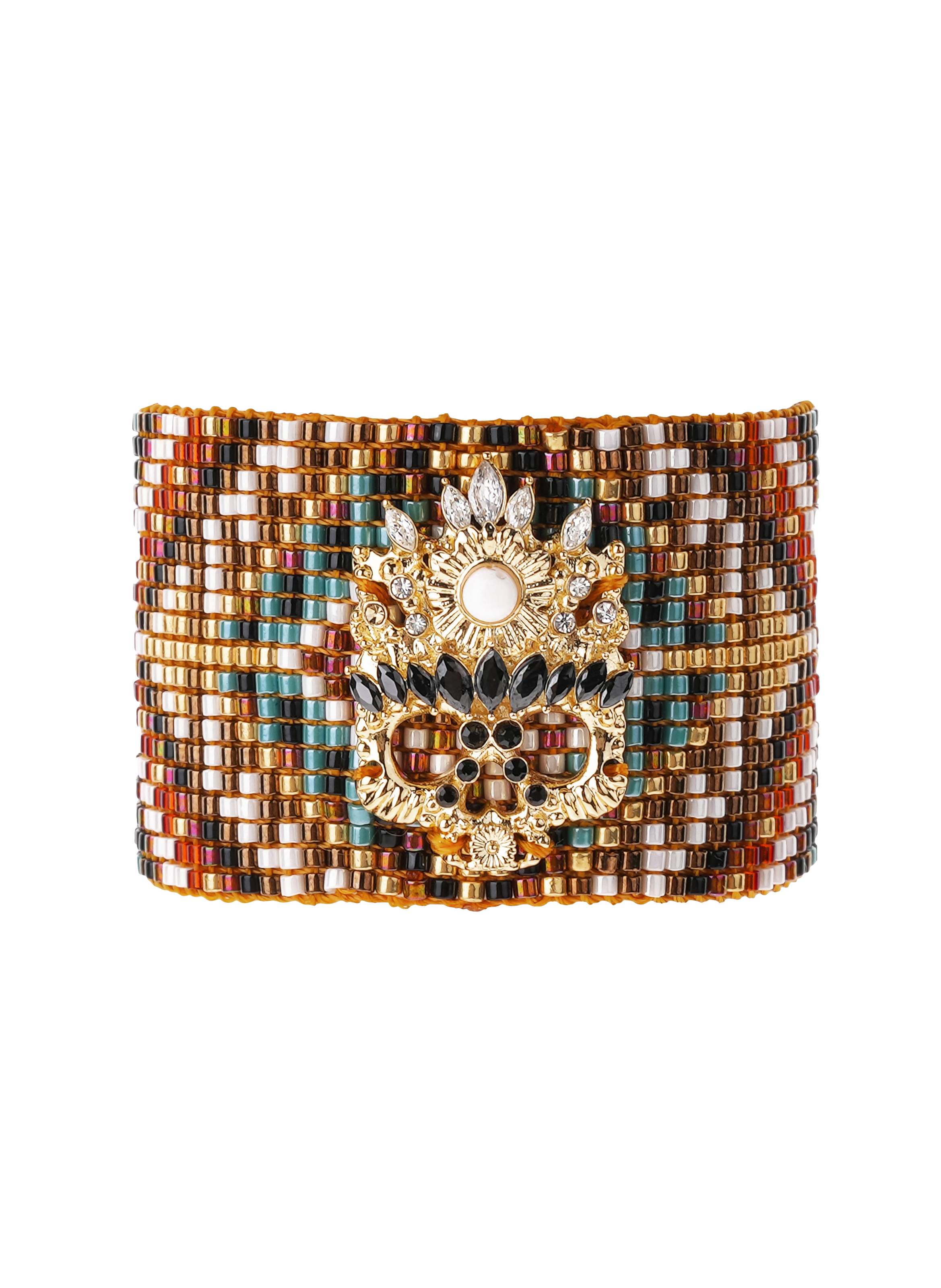 Cuff bracelet with magnetic clasp HIPANEMA Golden