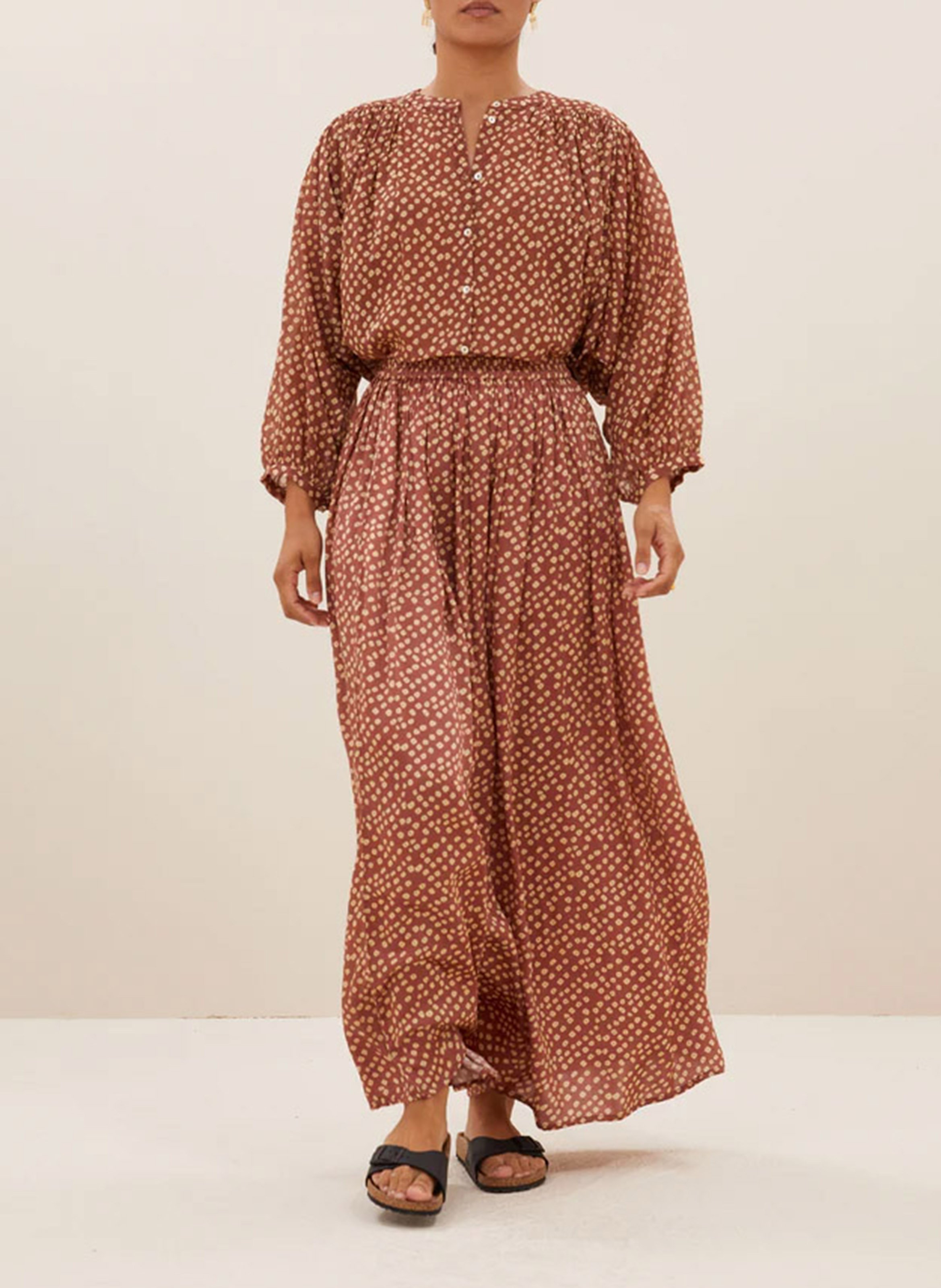 Long printed skirt BY BAR Brown