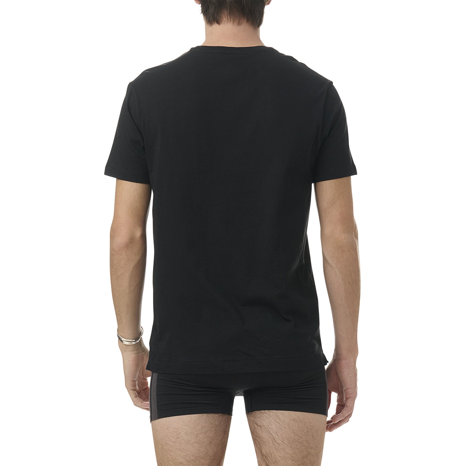 Set of 2 round neck men's comfort core cotton adidas original t-shirts ADIDAS UNDERWEAR Black