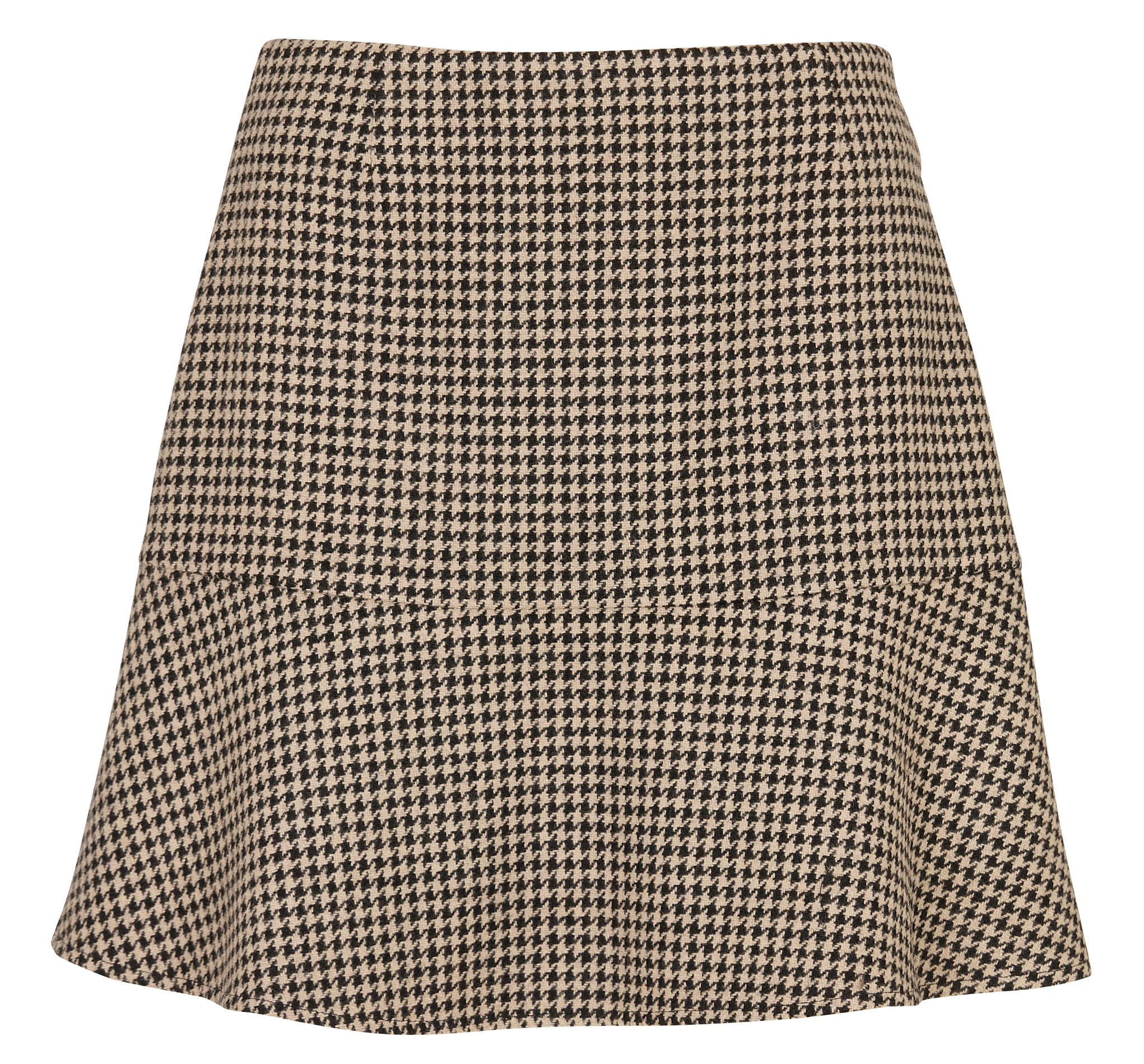 Jupe courte à motifs en laine mélangée IKKS Beige