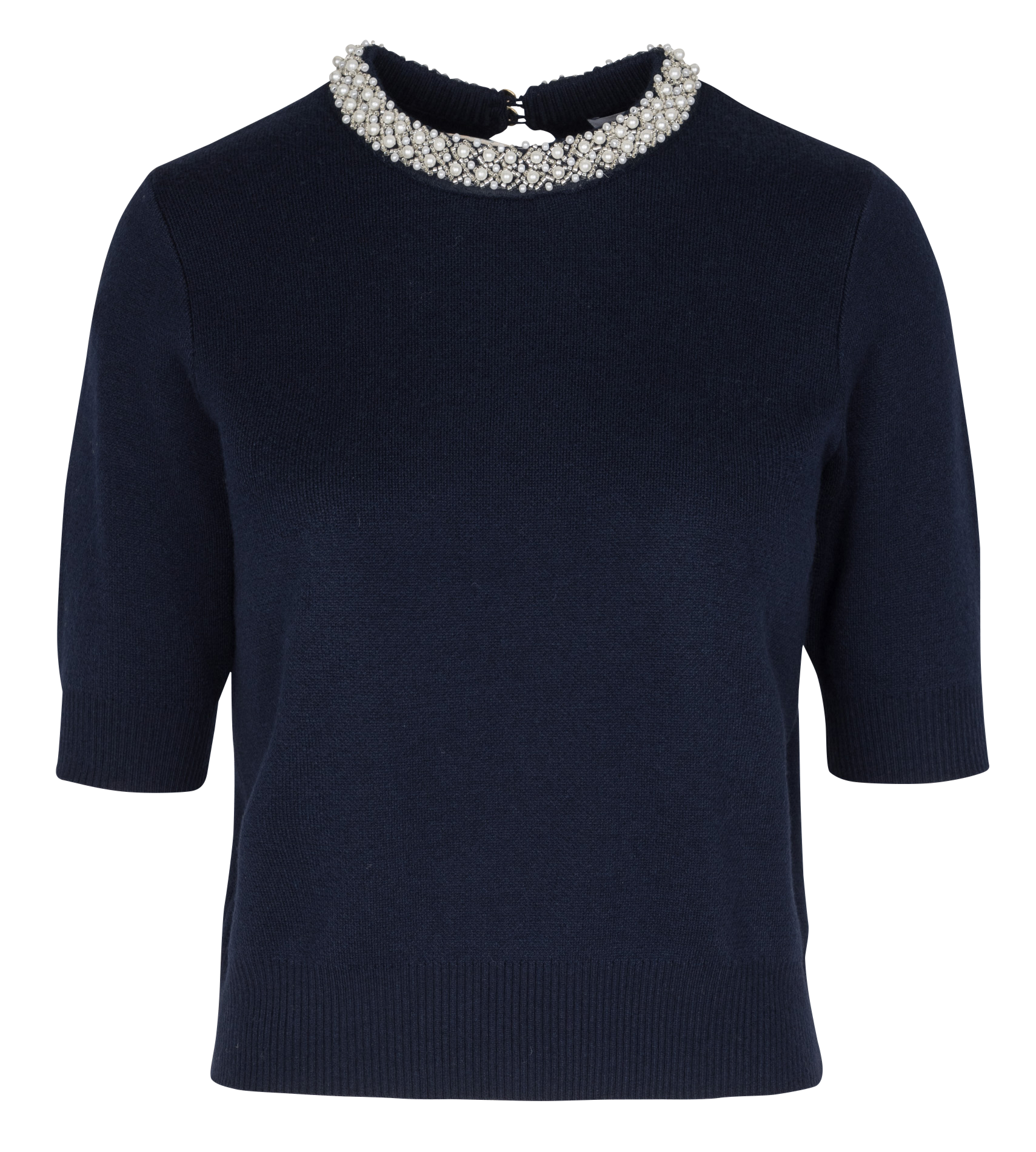 Kurzärmliger Pullover mit Rundhalsausschnitt SUNCOO Blau