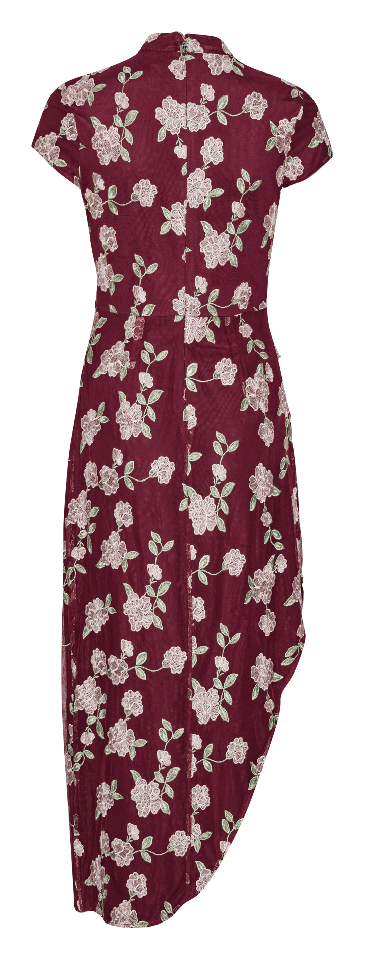 Long embroidered high-neck dress ROTATE Brown