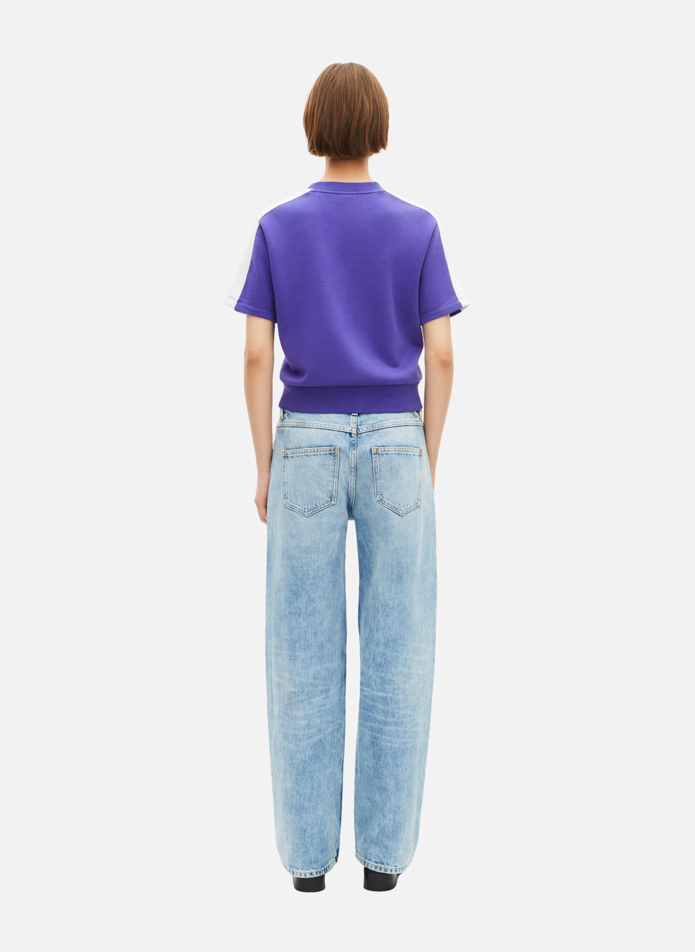 Short-sleeved sweatshirt with screen printing THE KOOPLES Purple