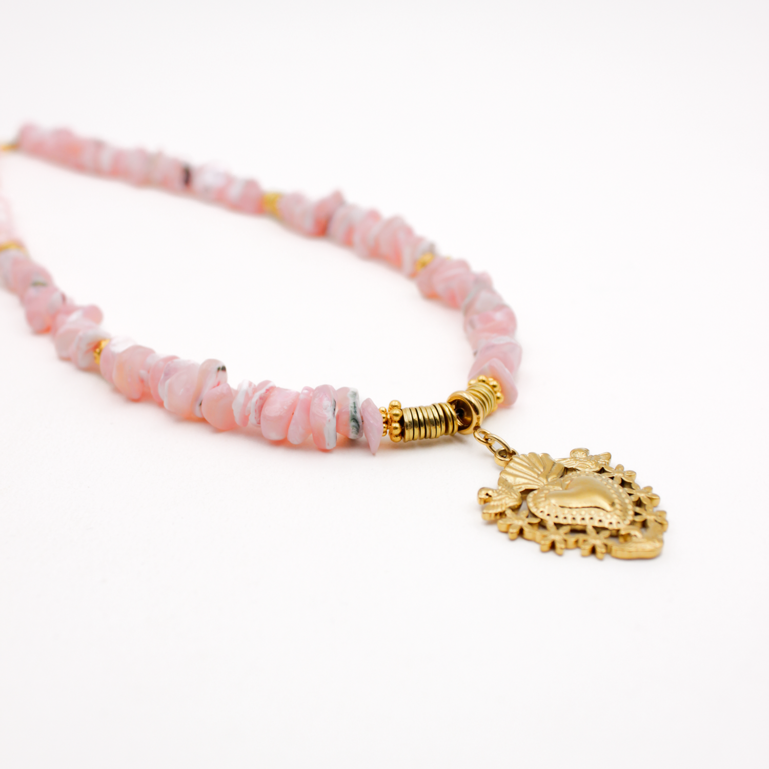 Collier crunchs ex voto - christelle L'ATELIER DES DAMES Doré