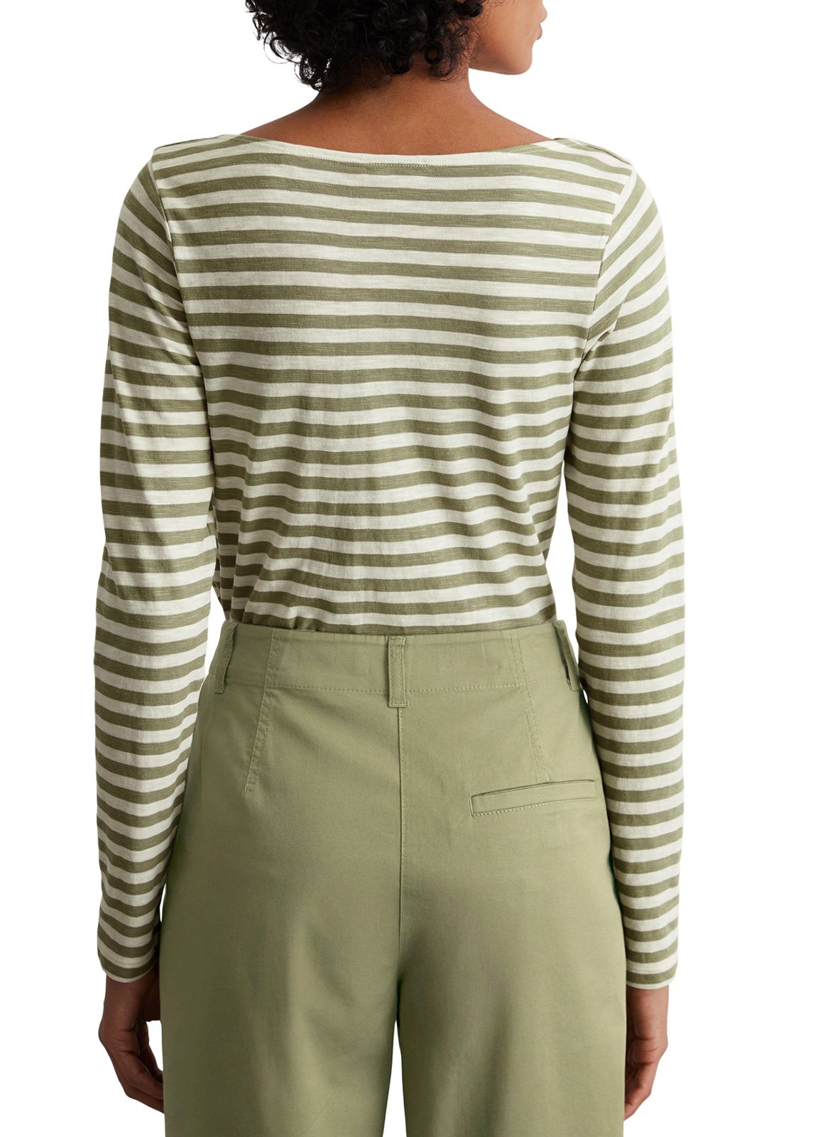 Camiseta de algodón con cuello barco MARC O'POLO Multicolor