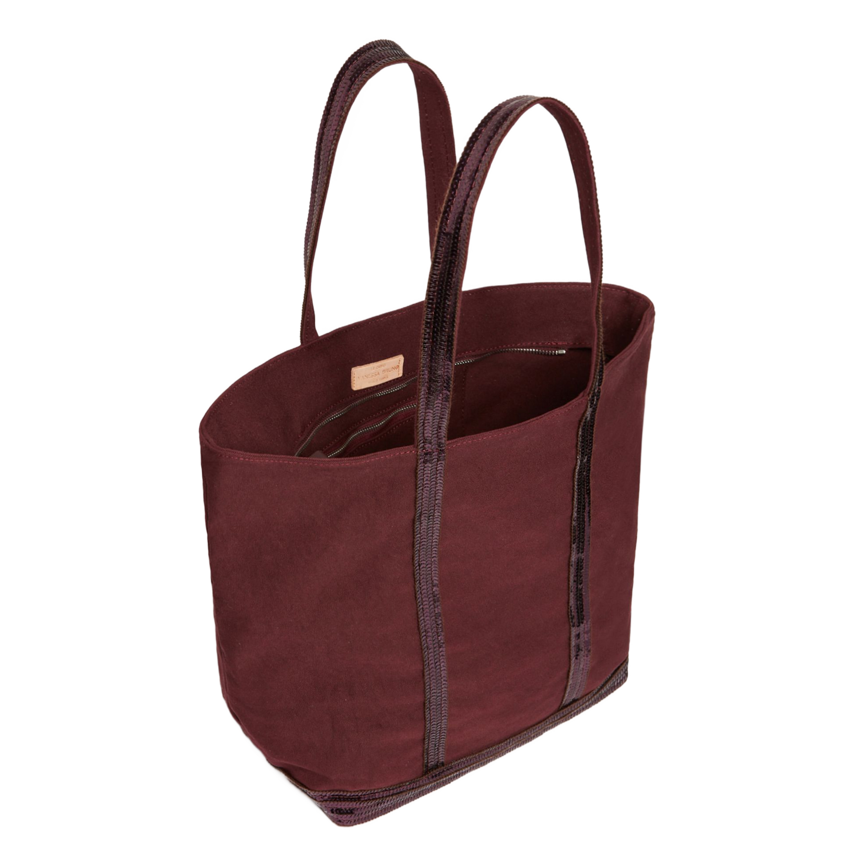 Cabas L à sequins en toile de coton  VANESSA BRUNO Rouge