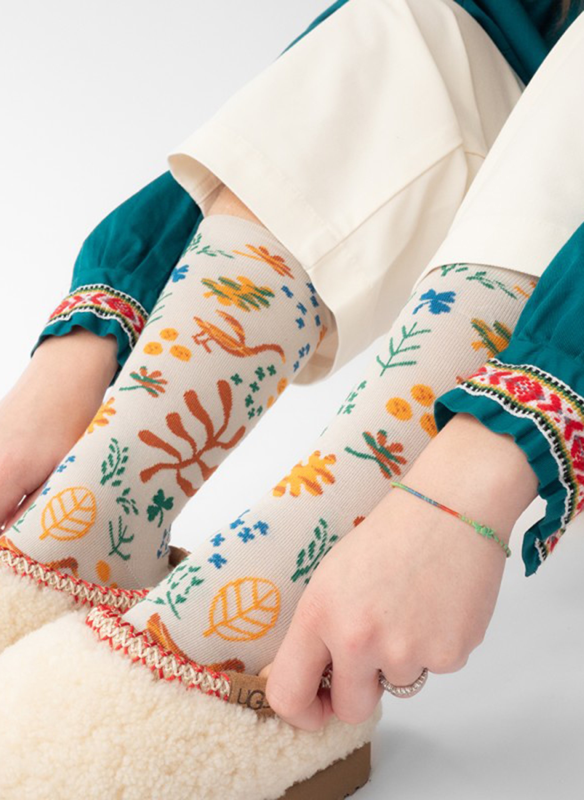 Chaussettes en coton mélangé imprimé BONNE MAISON Multicolore