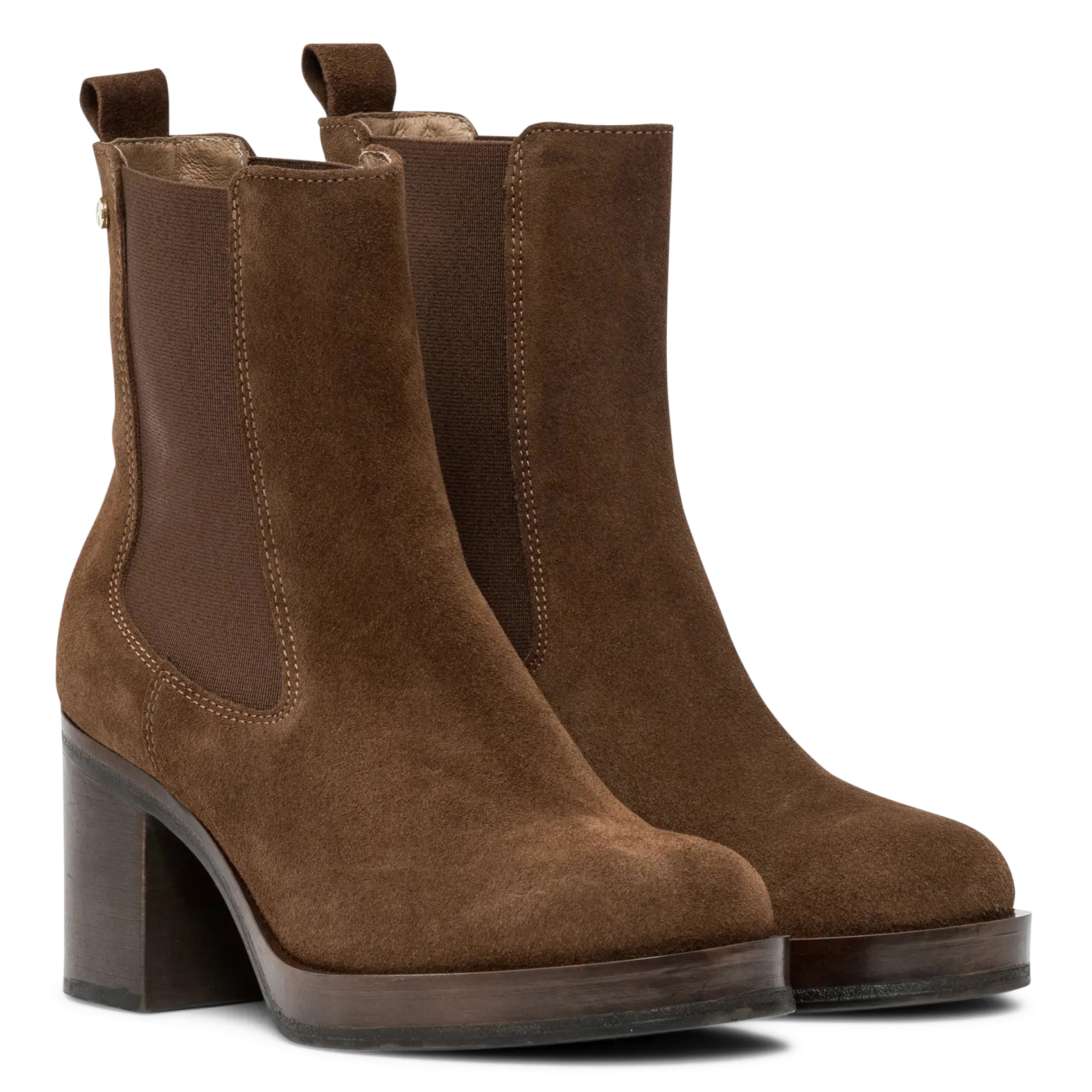 Suède enkellaarzen BOCAGE Brown