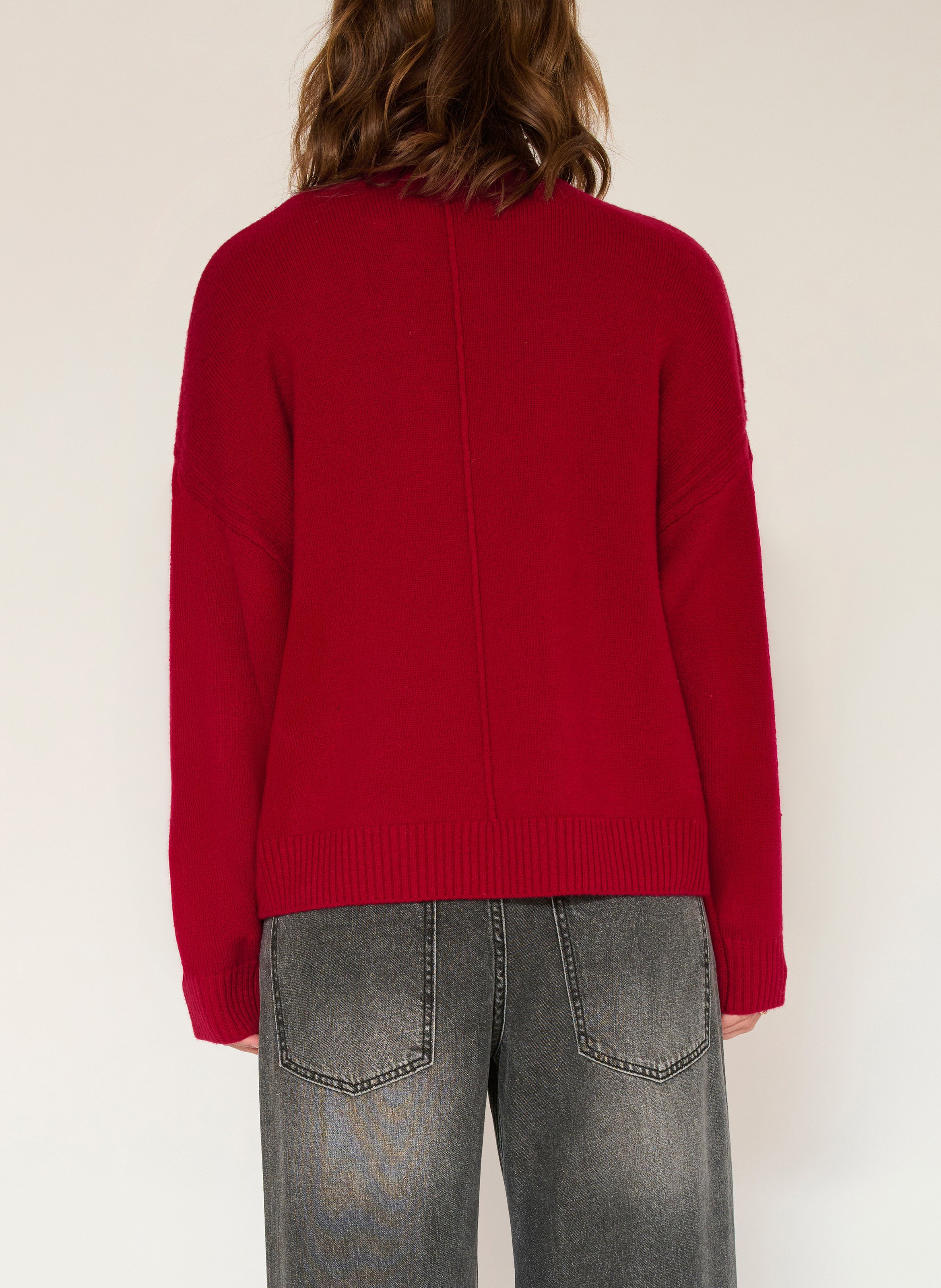 Pull oversize en laine MKT Rouge