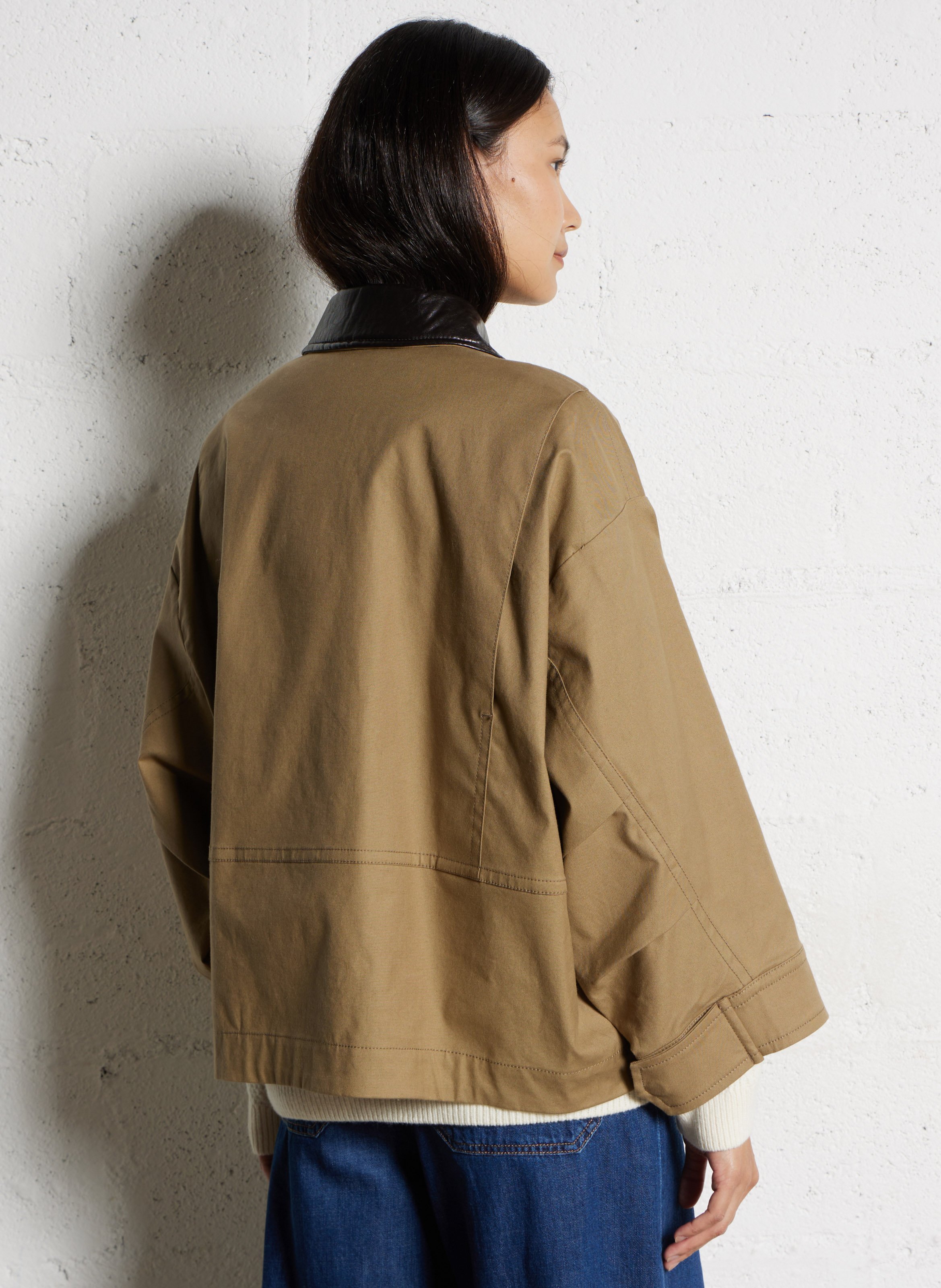 Cotton-blend coat with classic collar MAX MARA WEEK END Brown