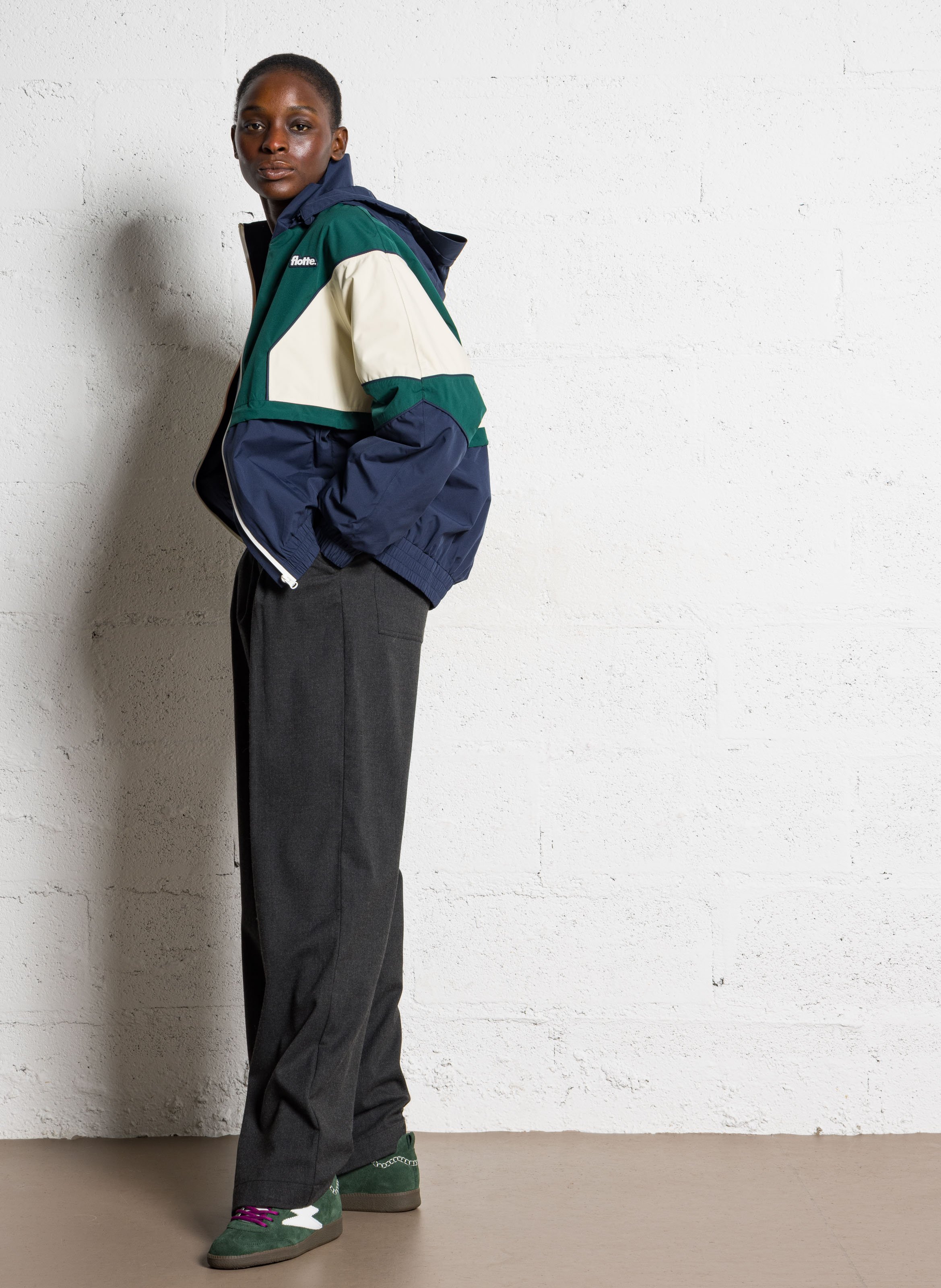 Baskets basses en cuir mélangé SEMERDJIAN - SMR Vert