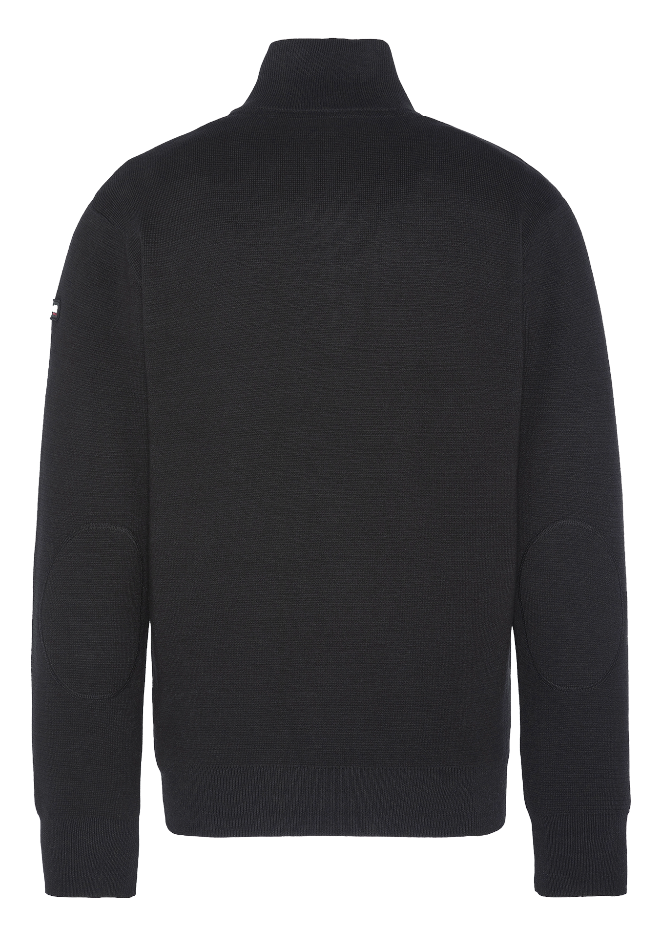 Pull droit col montant zippé en coton  SCHOTT Noir